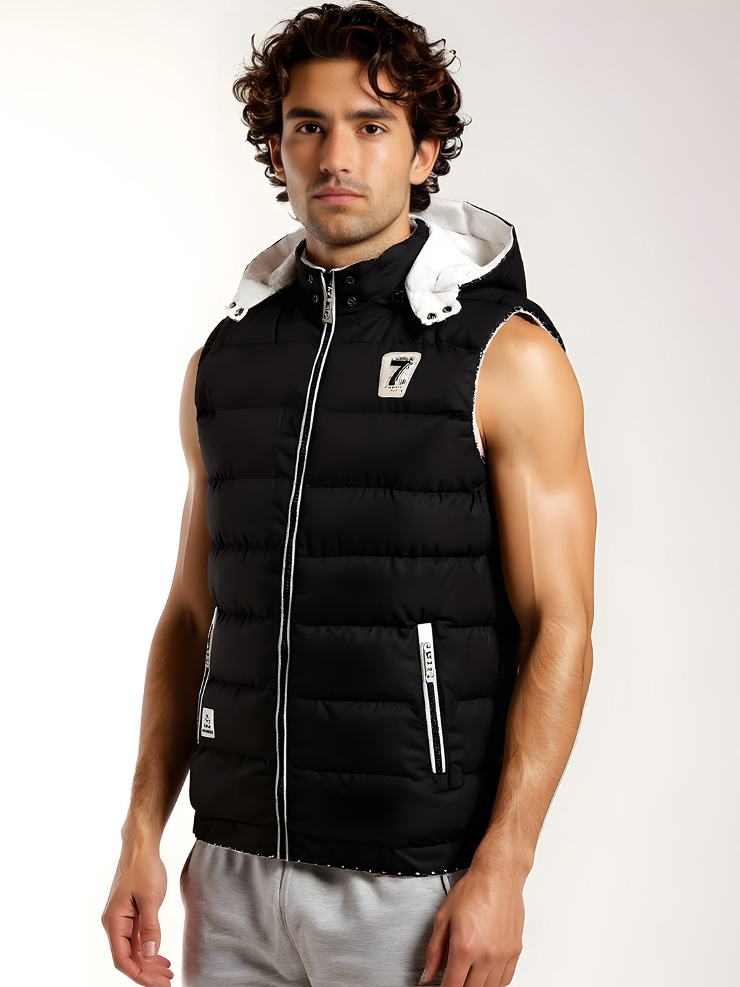 StyleCast x Revolte Cotton Sleeveless Hooded neck Insulator Outdoor Gilet Jacket