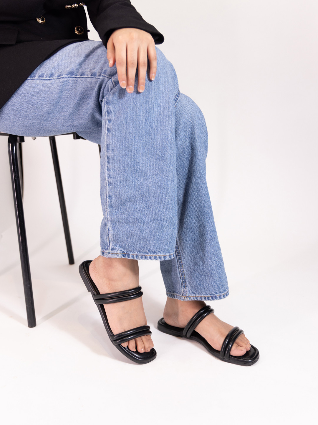 CAI Women Twin Strap Flats