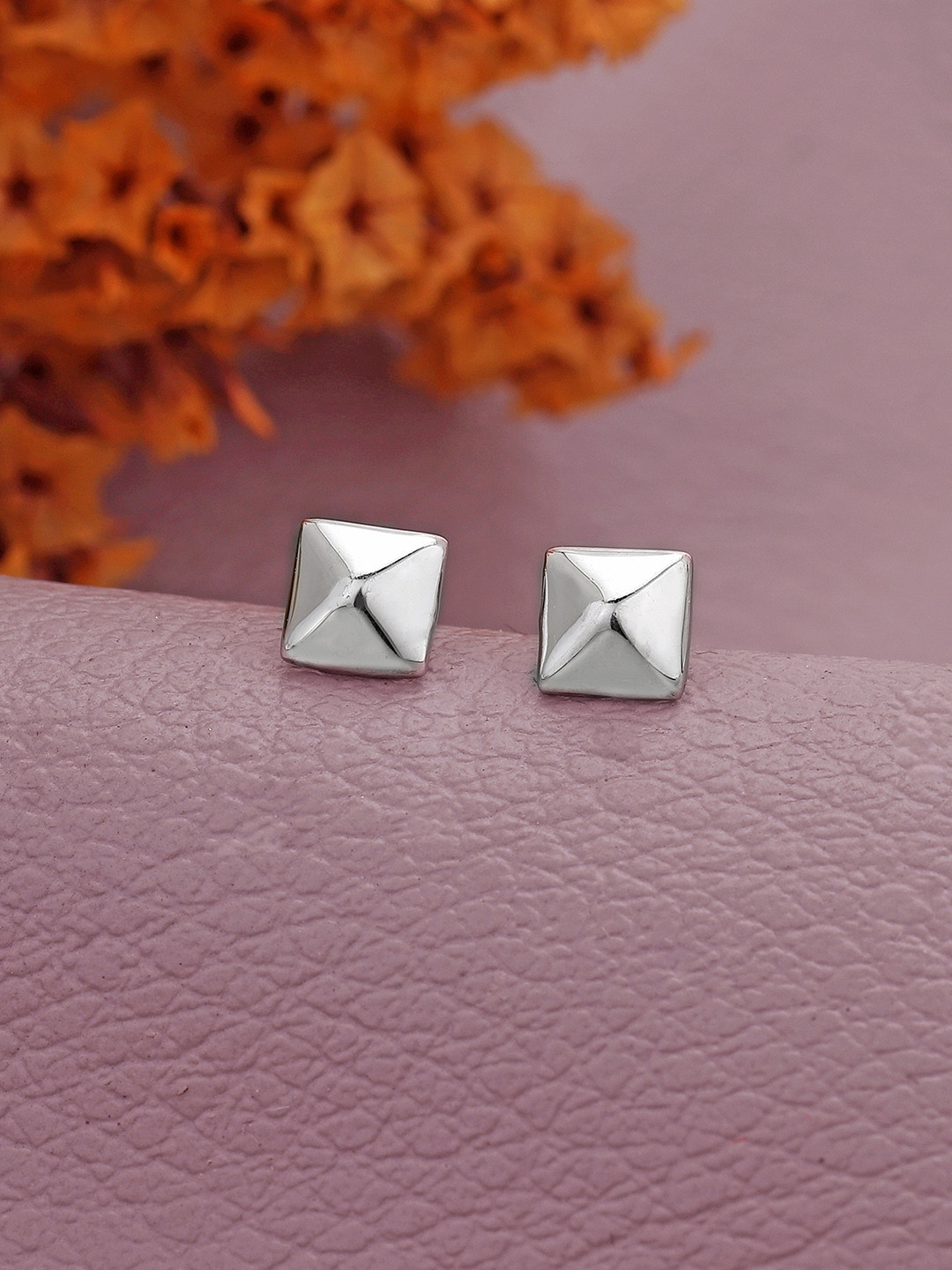 925 Sterling Silver Square Earring