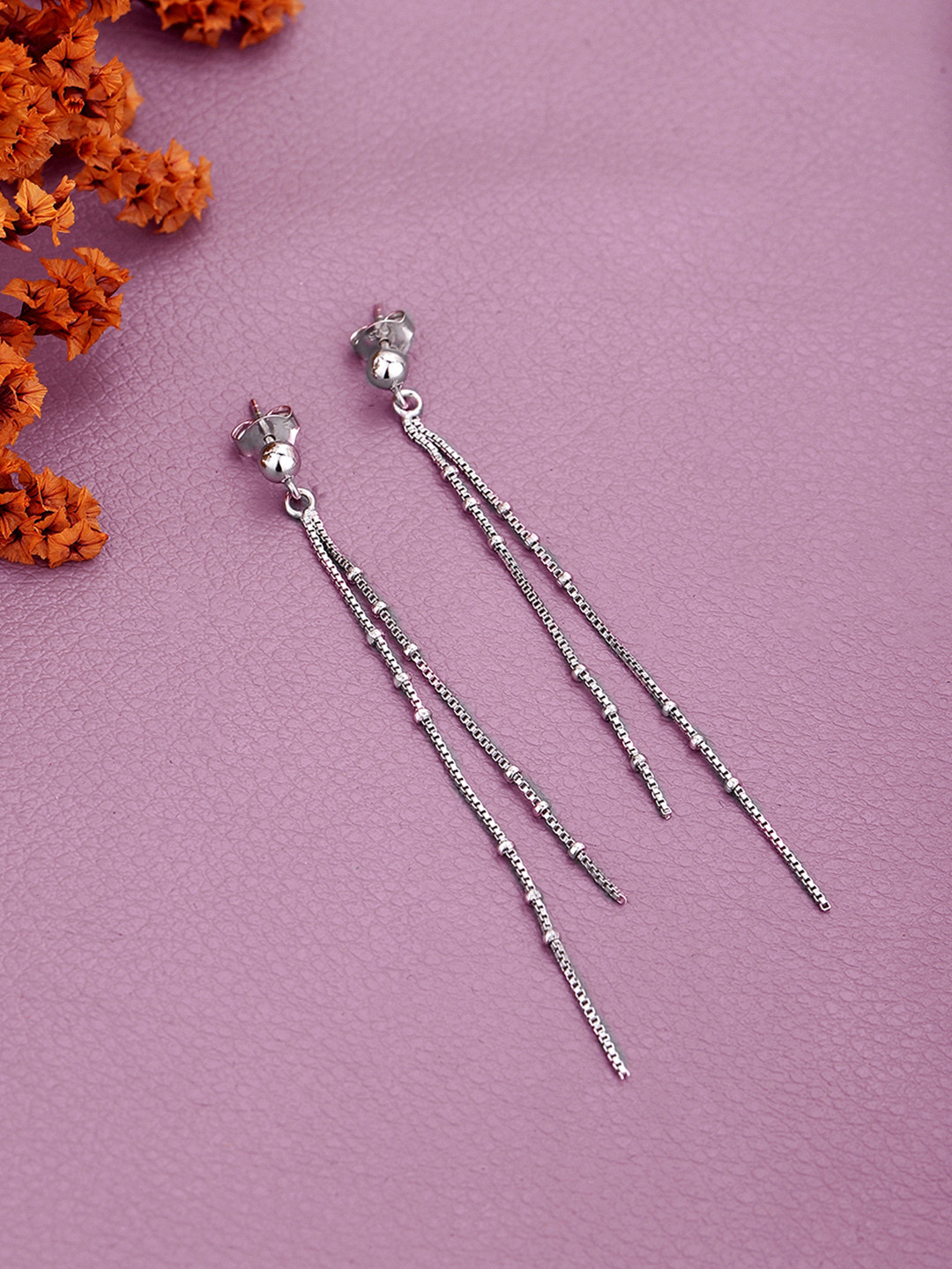 925 Sterling Silver Drop Tassles Earring