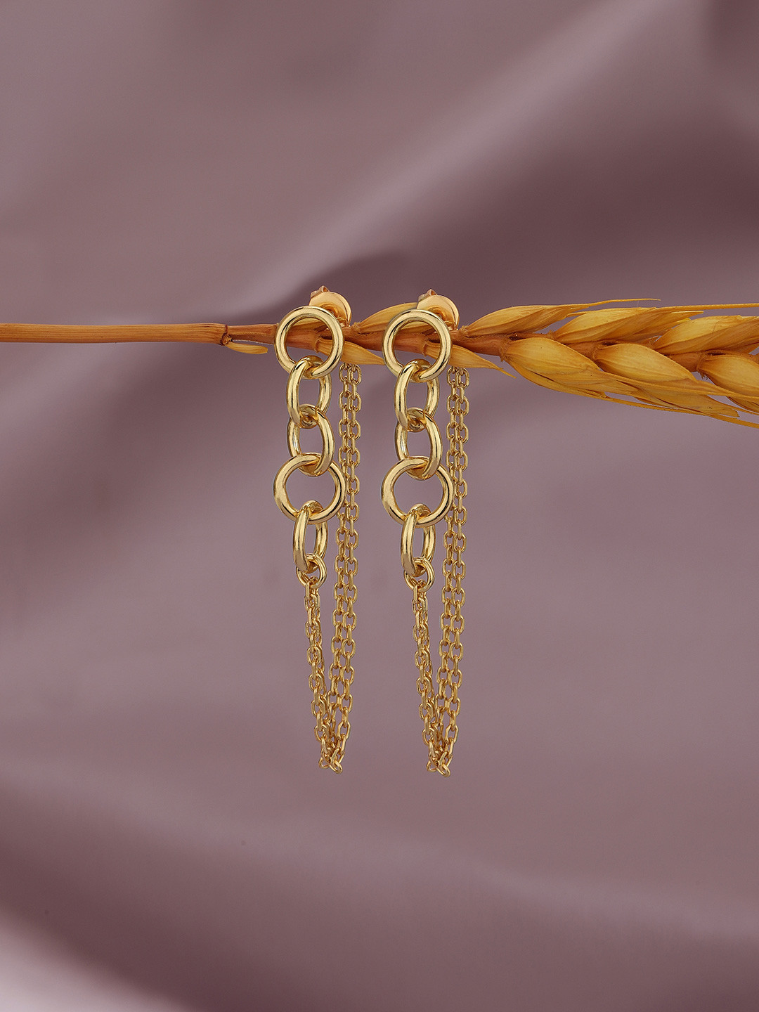 Carlton London 18KT Gold-Plated Contemporary Drop Earrings