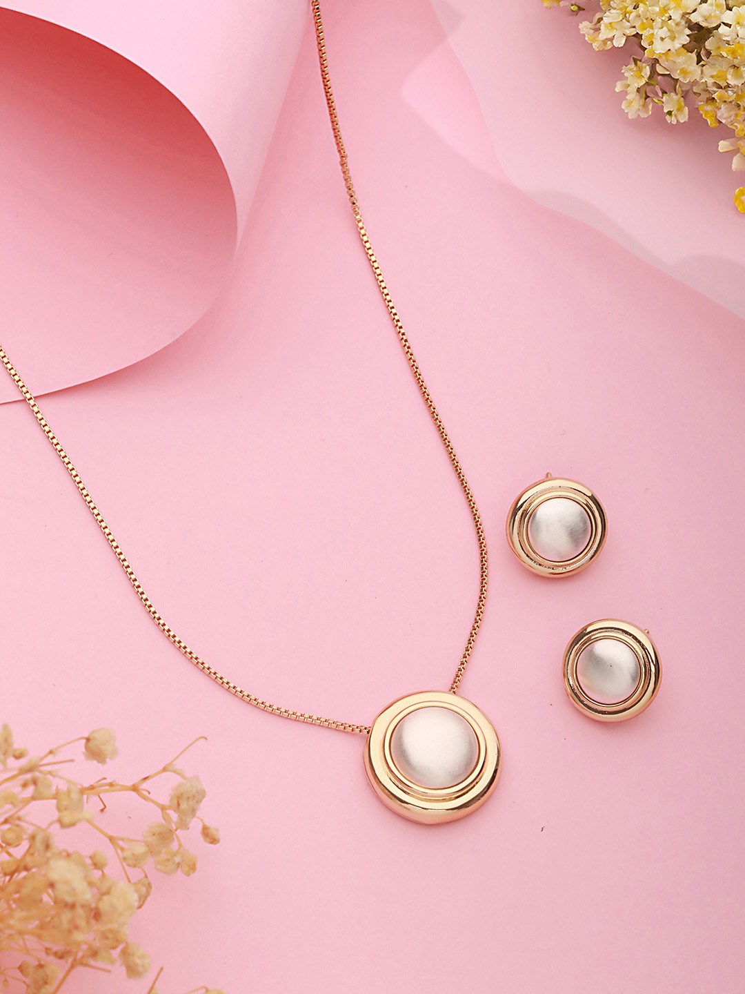 SARAF TRENDZ Anti-tarnish Gold-Plated Stainless Steel Pearls Beaded Jewellery Set