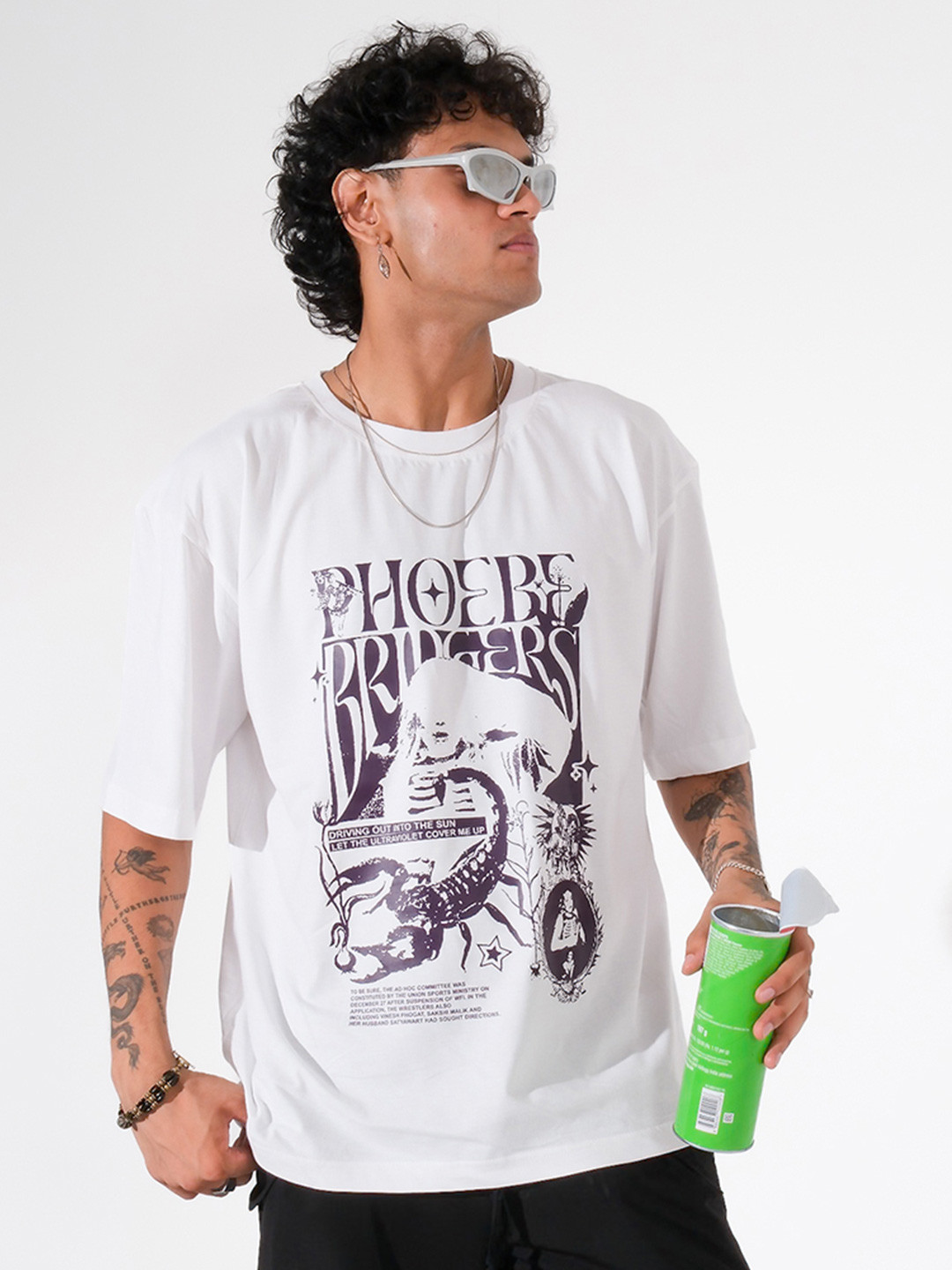 TheBTclub Men Phoebe Bridgers Oversized T-shirt