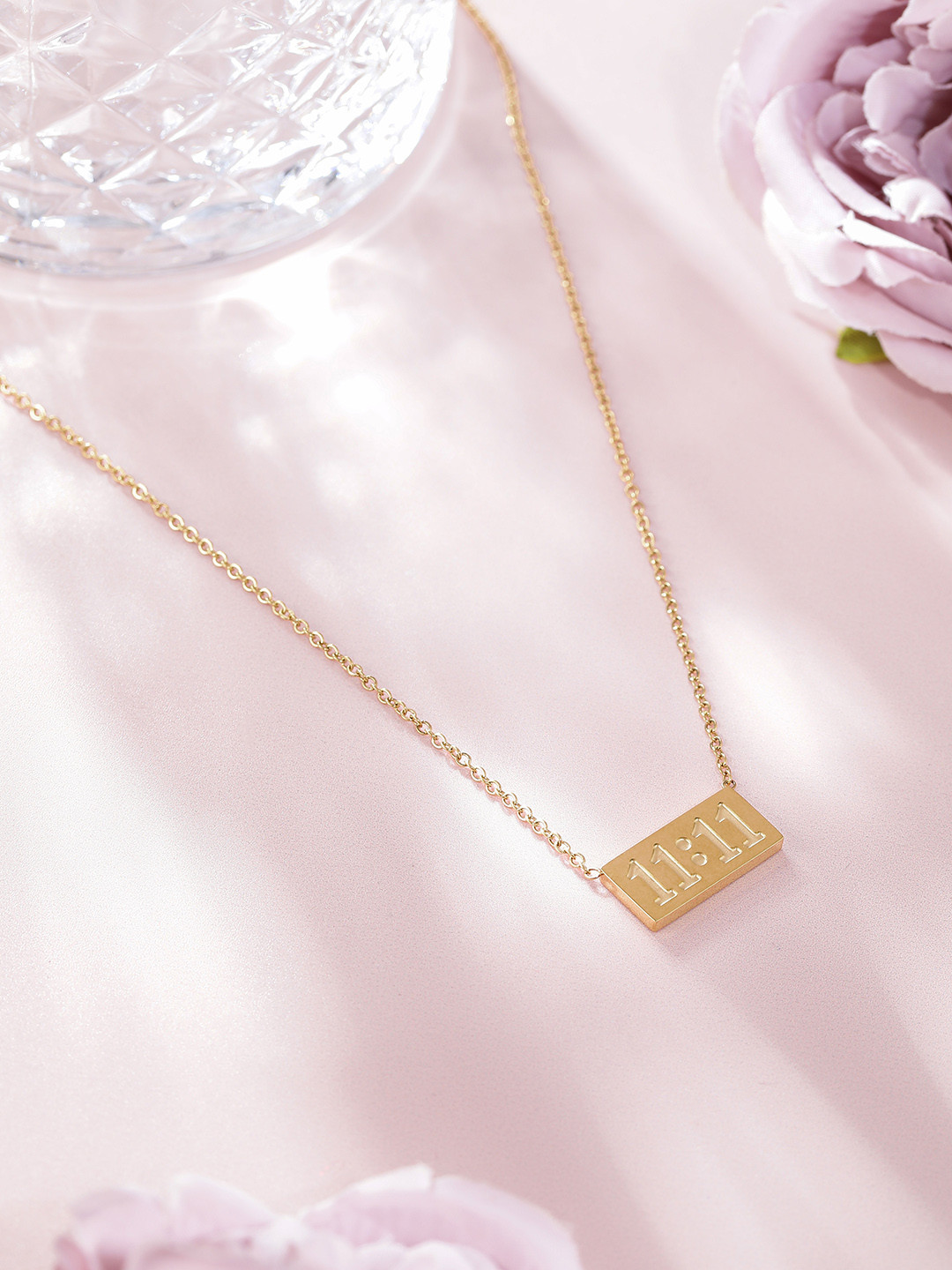 Avyana 18K Gold Plated 1111 Angel Number Stainless Steel Necklace