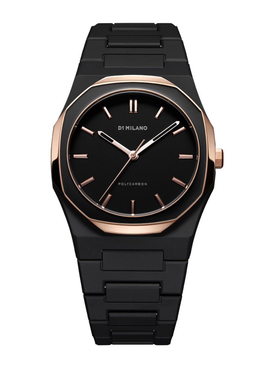 D1 Milano Unisex Polycarbon Black Dial Quartz Analog Watch - PCBU14