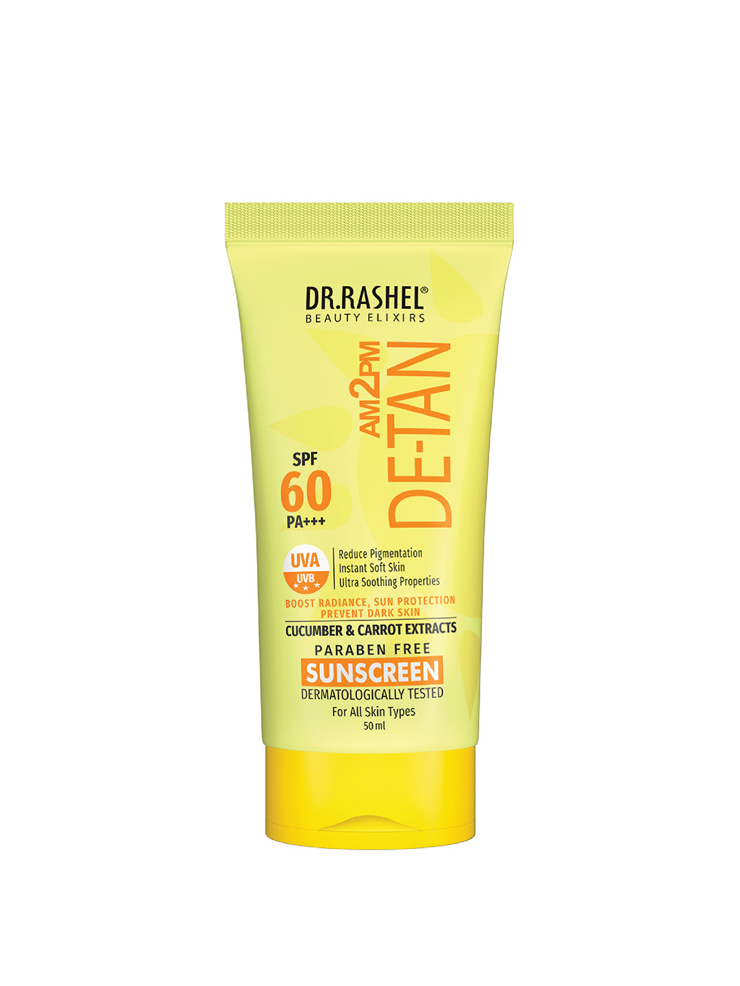 DR.RASHEL De-Tan SPF 60 PA+++ With Cucumber For Face & Body Sunscreen 50 ml