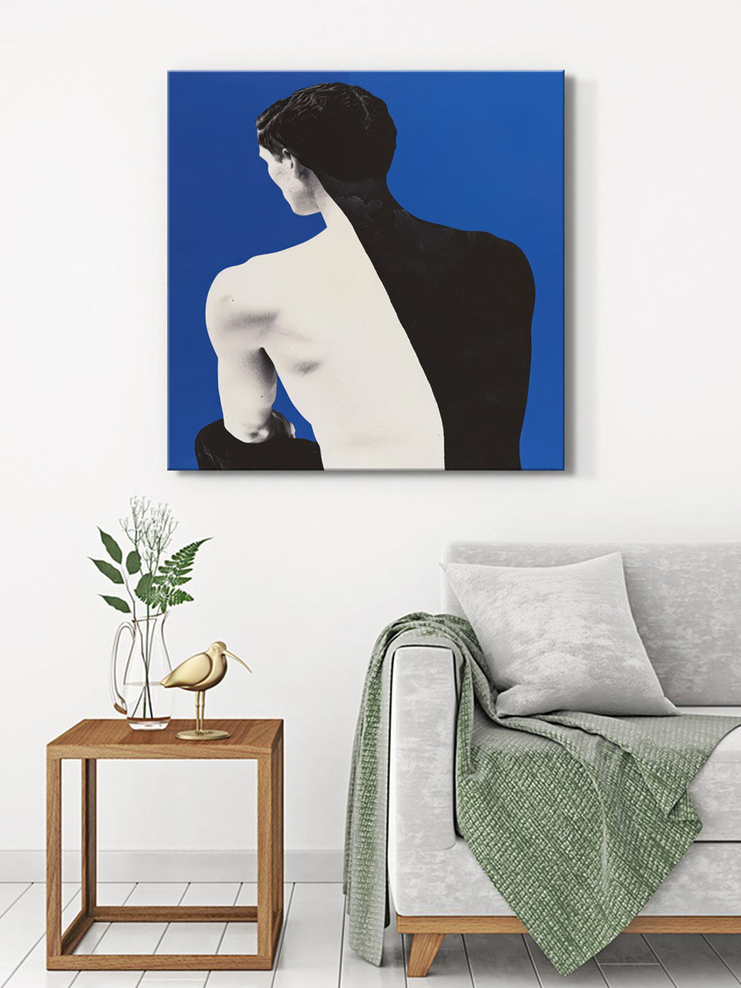 999Store Blue & Black Silhouette Canvas Wall Art