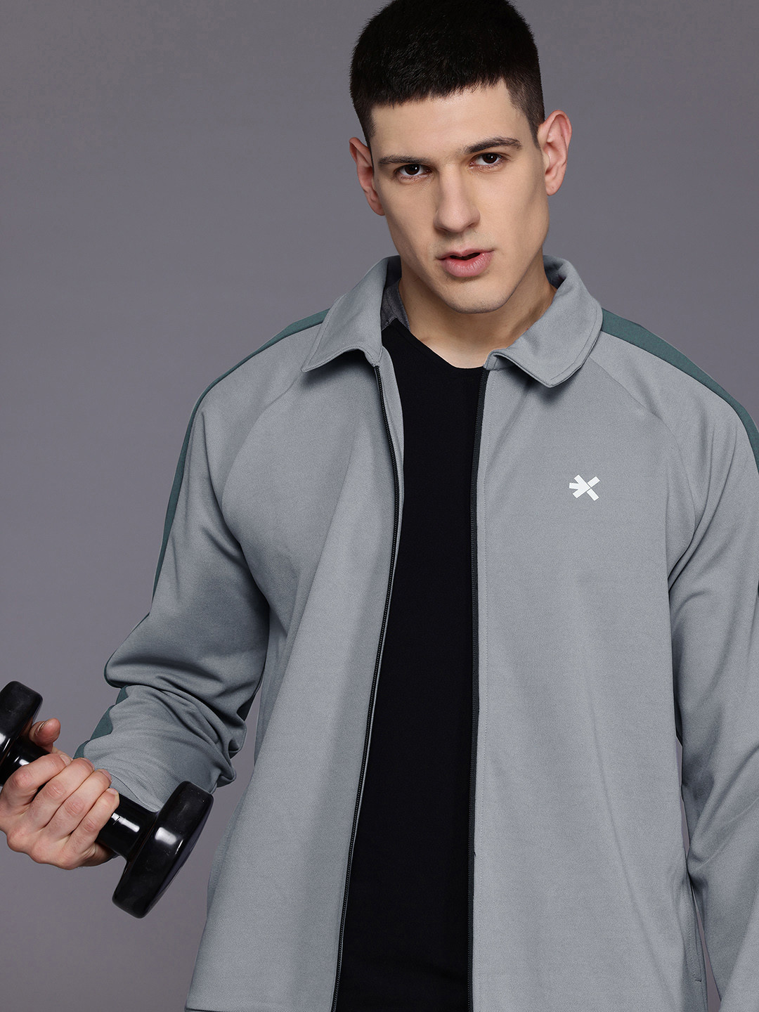 HRX by Hrithik Roshan Rapid-Dry Colorblocked Training or Gym Jacket