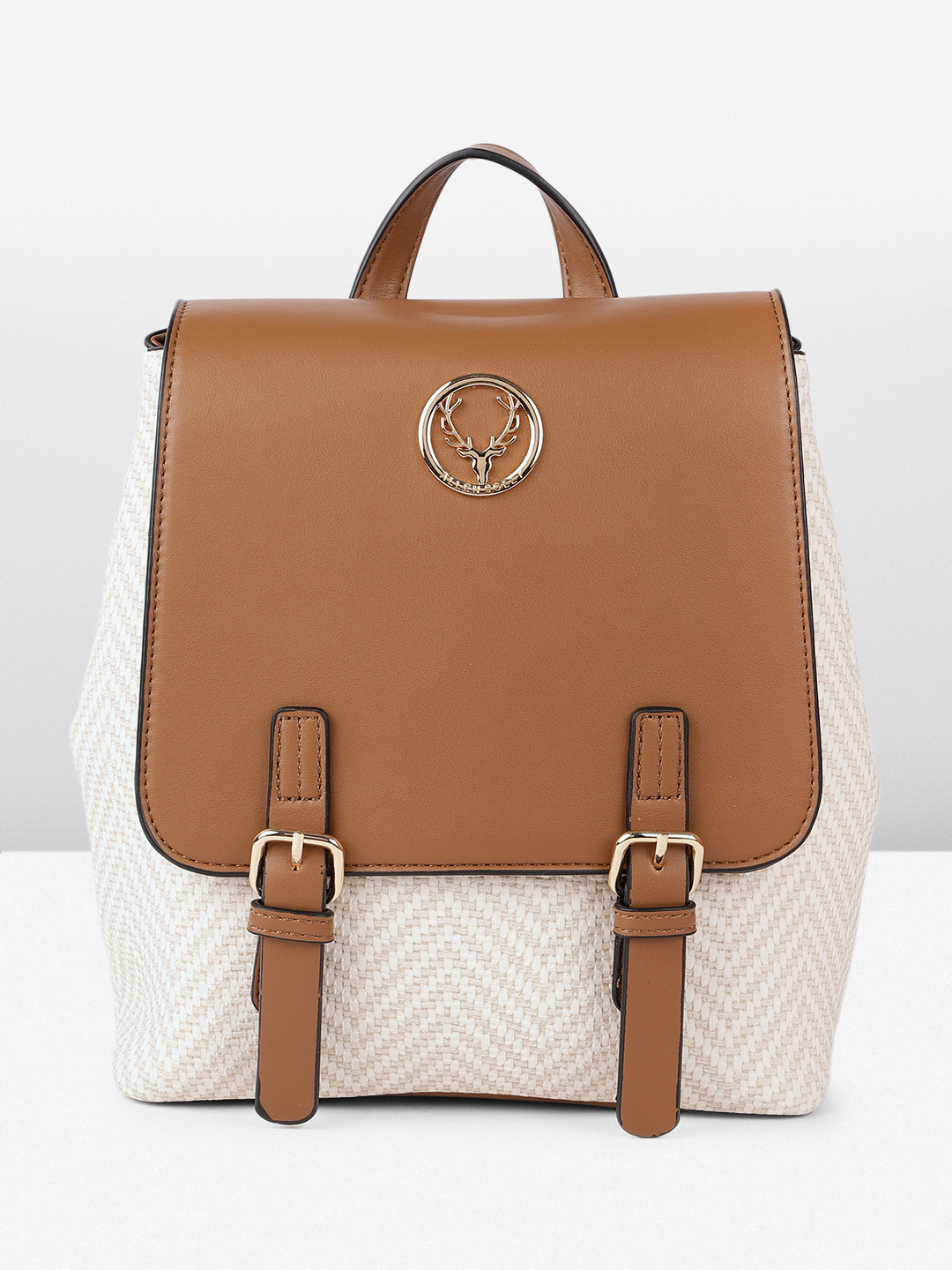 Allen Solly Women Herringbone Printed Backpack