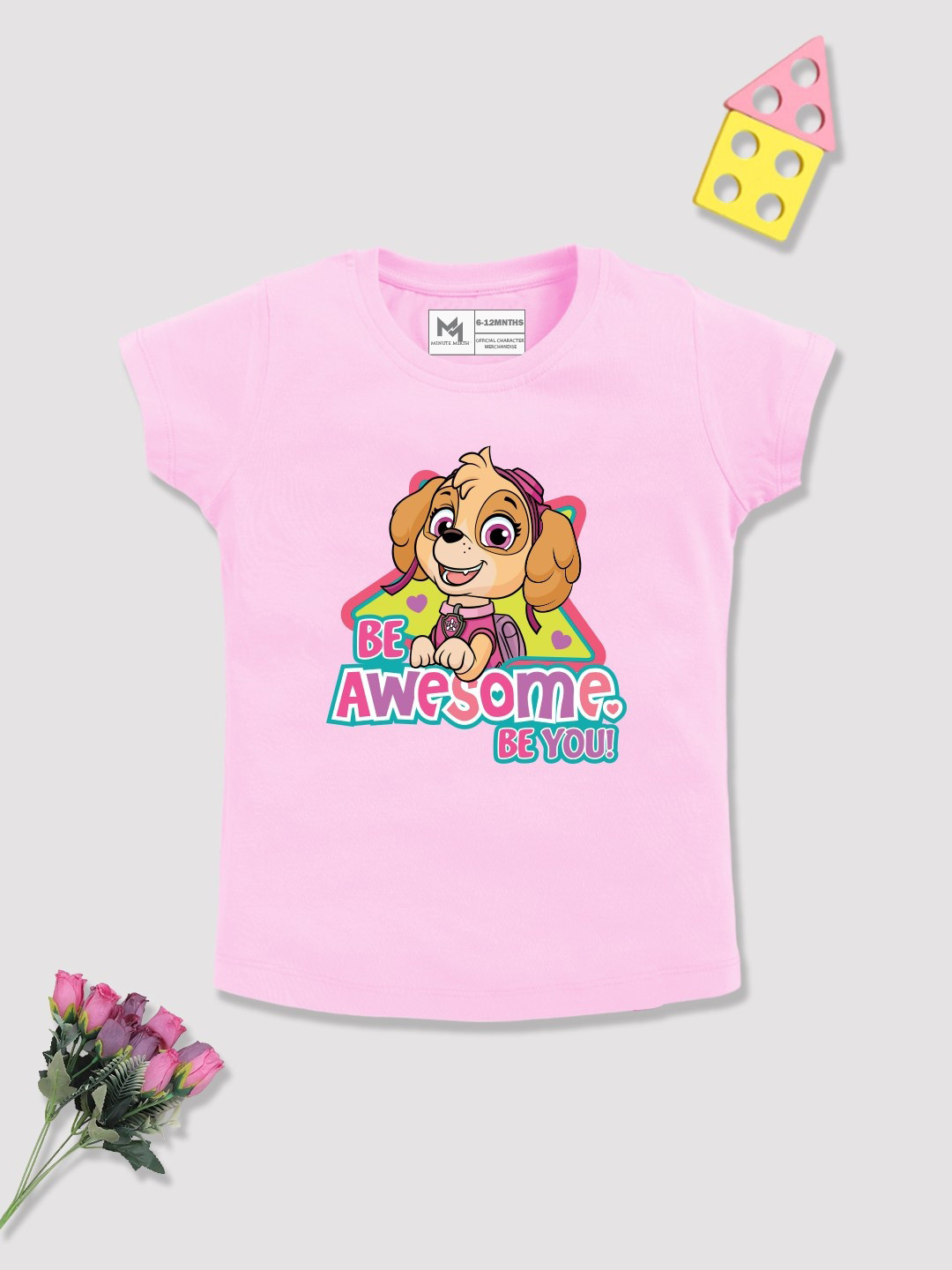 YK X Minute Mirth Girls Printed Pure Cotton T-shirt
