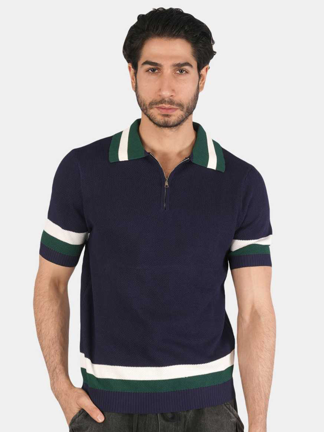 BOTABOCHI Men Cotton Polo Collar Regular Fit T-shirt