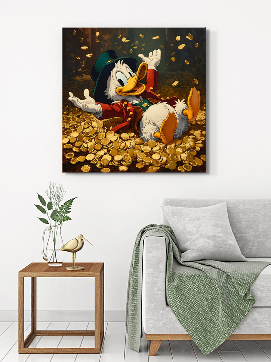 999Store Scrooge Mcduck Canvas Wall Square Paintings Wall Art-24 x 24In