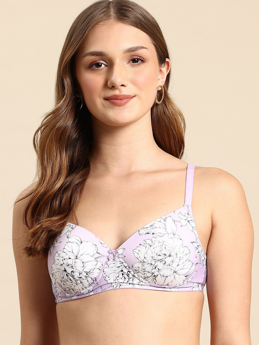 Mast & Harbour Floral Full Coverage Lightly Padded T-shirt Bra - M&H-BRA-4088-1