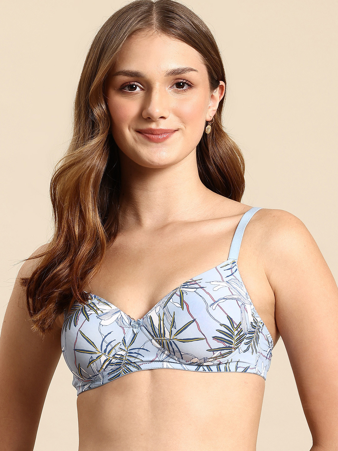 Mast & Harbour Floral Full Coverage Lightly Padded T-shirt Bra - M&H-BRA-4086-1-
