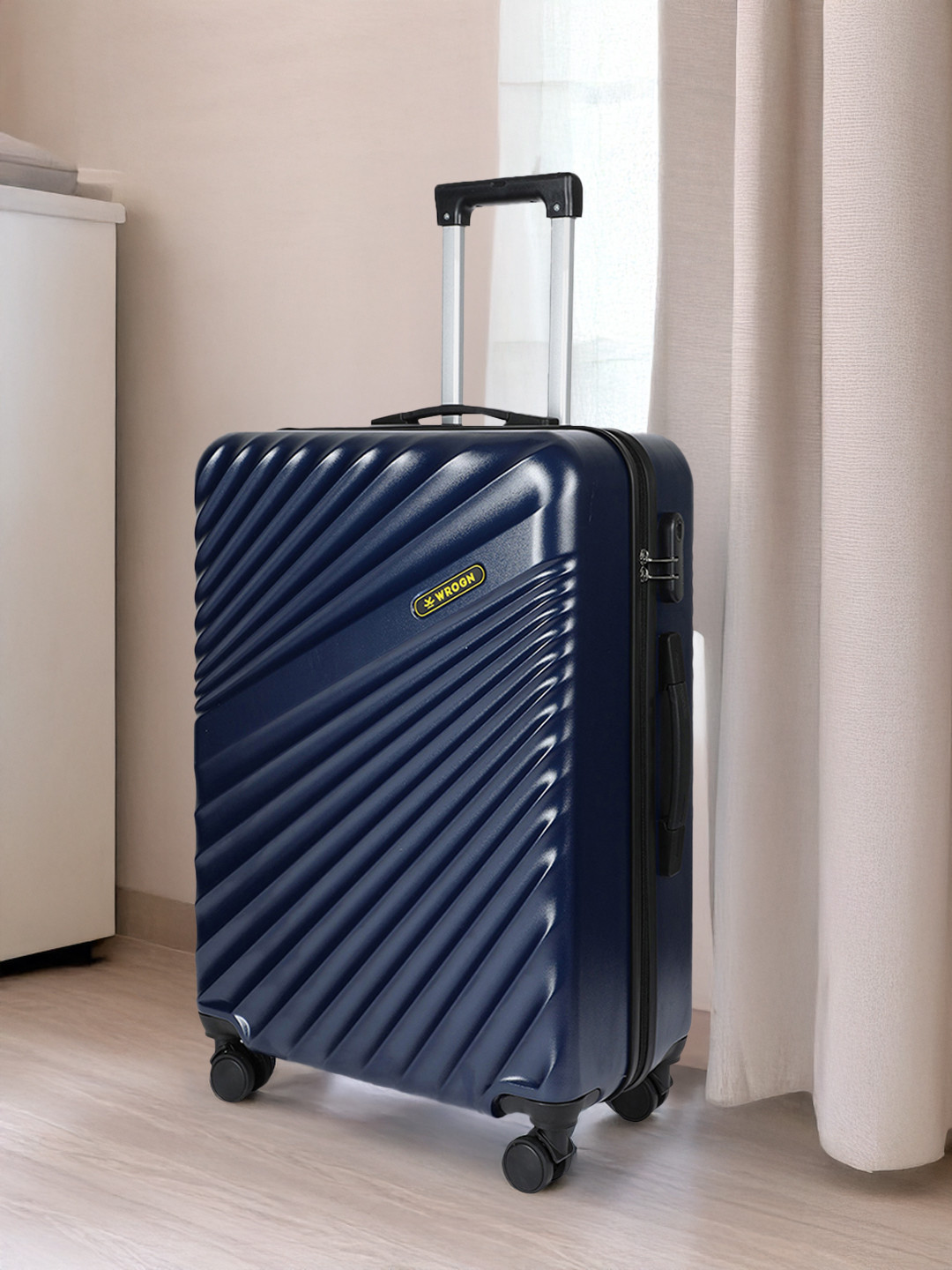 WROGN Maverick 8 Wheel Hard Medium Trolley Suitcase - 24 Inch - 76 L