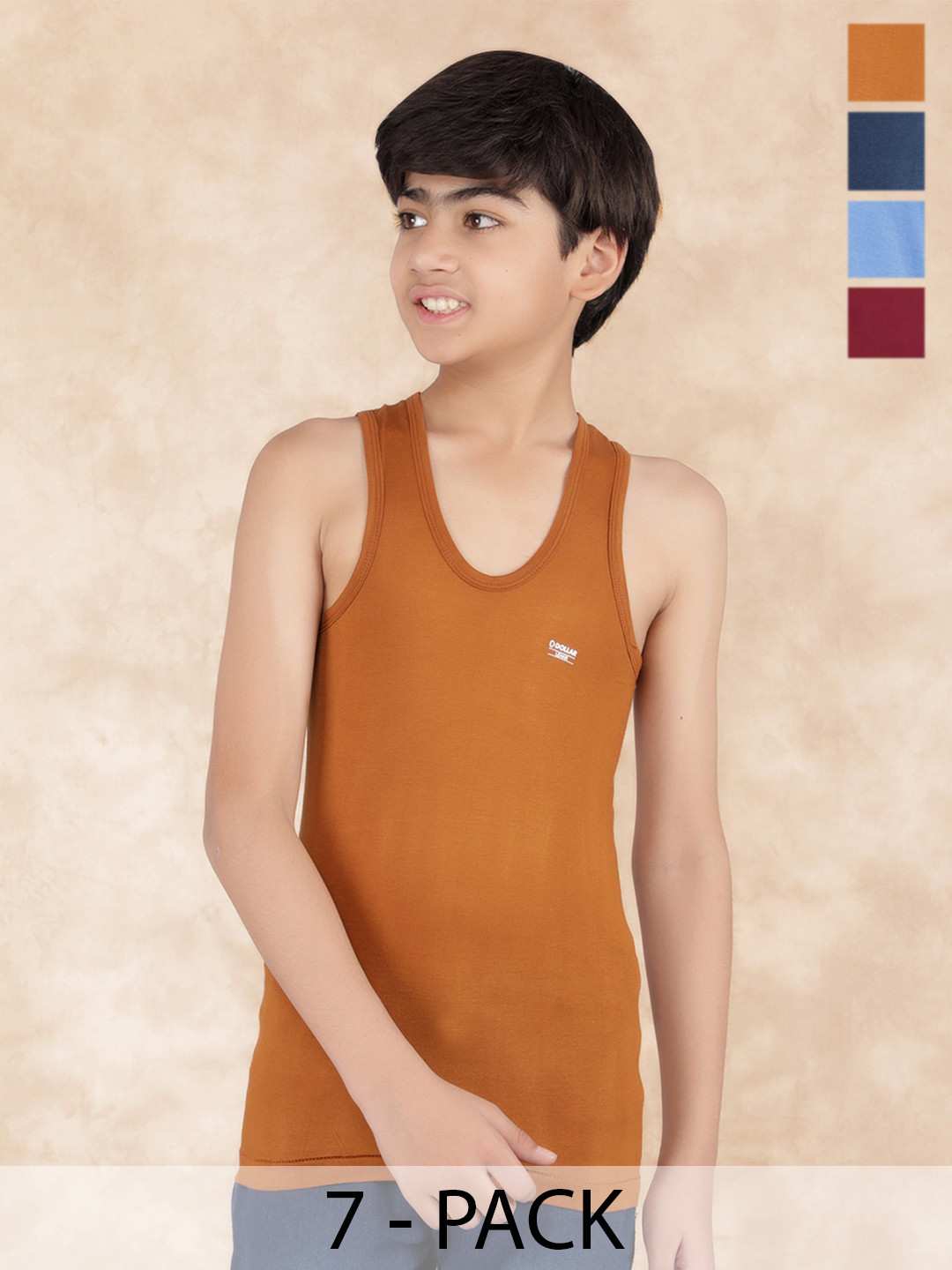 Dollar Pack Of 7 Boy Undershirt Cotton Innerwear Vests