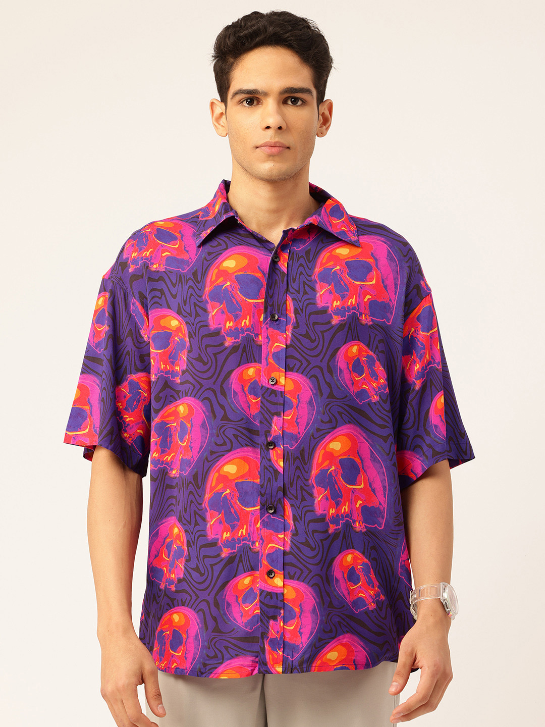 elioop Standard Printed Casual Shirt