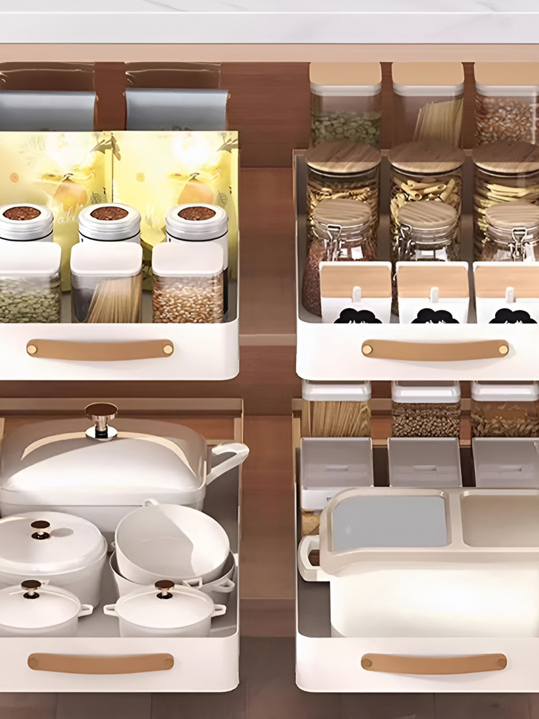 HOUSE OF QUIRK Cream-Coloured Super Strong Drawer Organisers