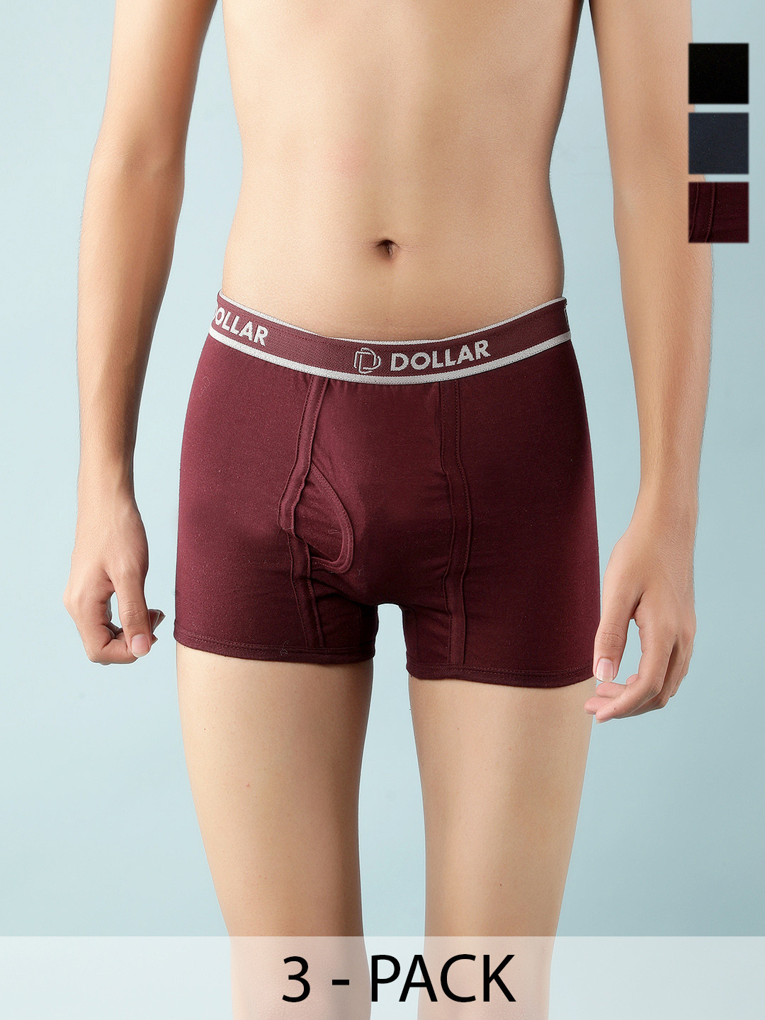 Dollar Lehar Boys Pack Of 3 Assorted Breathable Trunks MLHTR-06-K-AST2-PO3