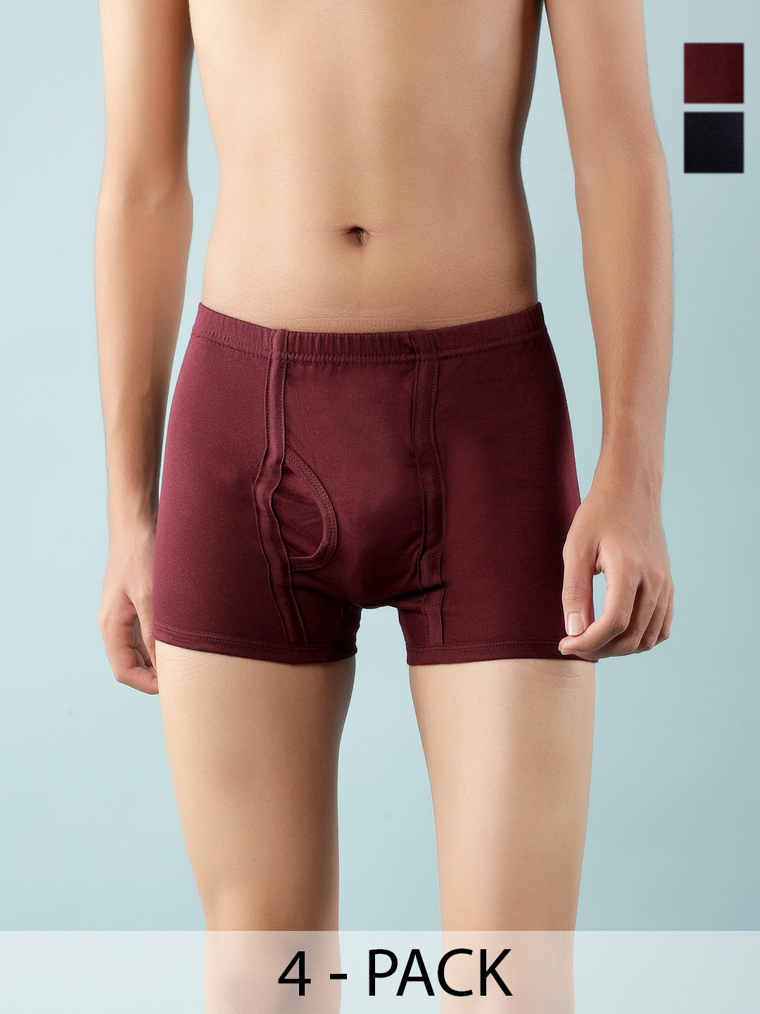 Dollar Boys Pack Of 4 Assorted Pure Cotton Trunks MLHTR-05-K-AST2-PO4