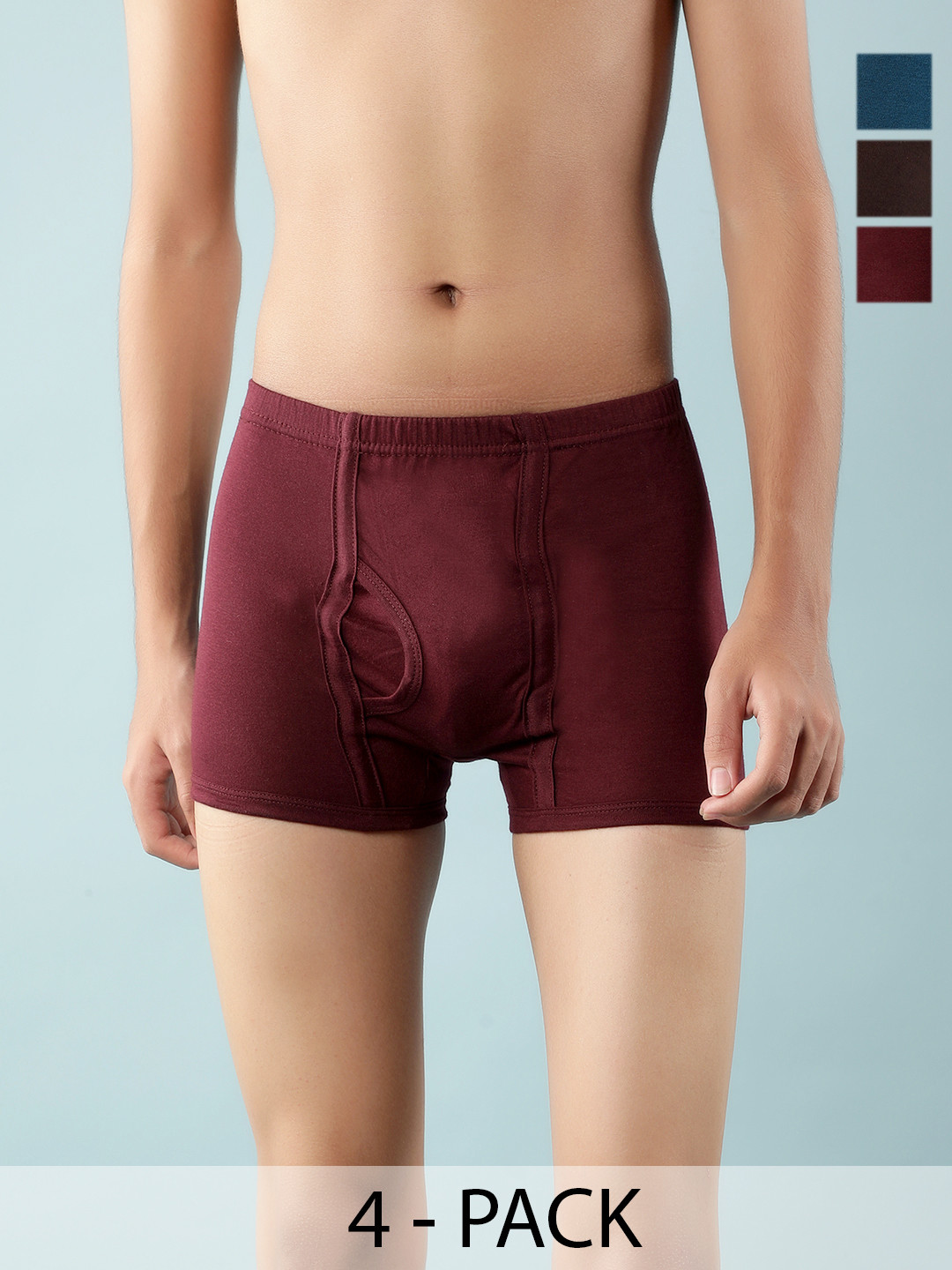 Dollar Boys Pack Of 4 Assorted Pure Cotton Trunks MLHTR-05-K-AST1-PO4