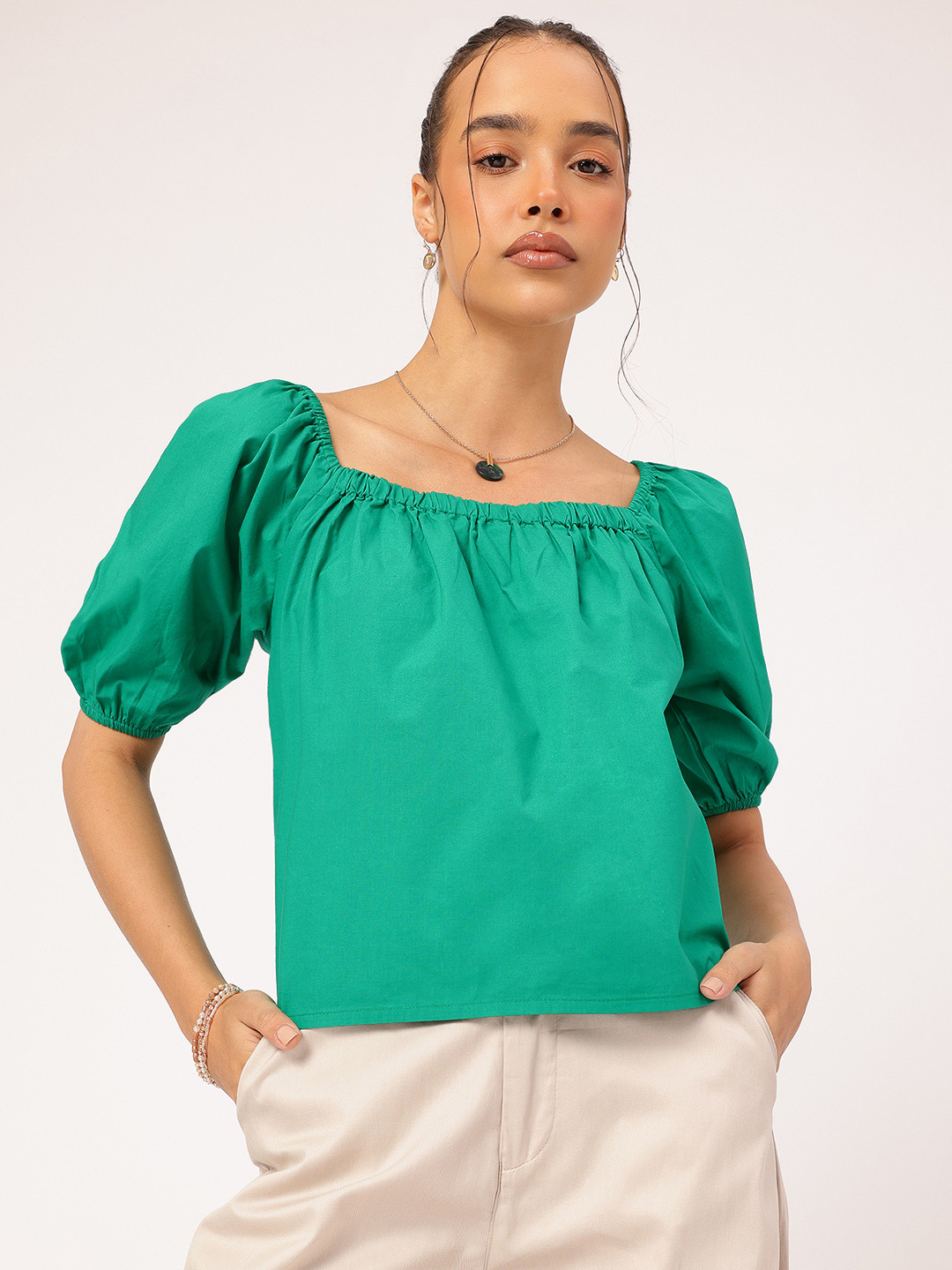 DressBerry Square Neck A-Line Top