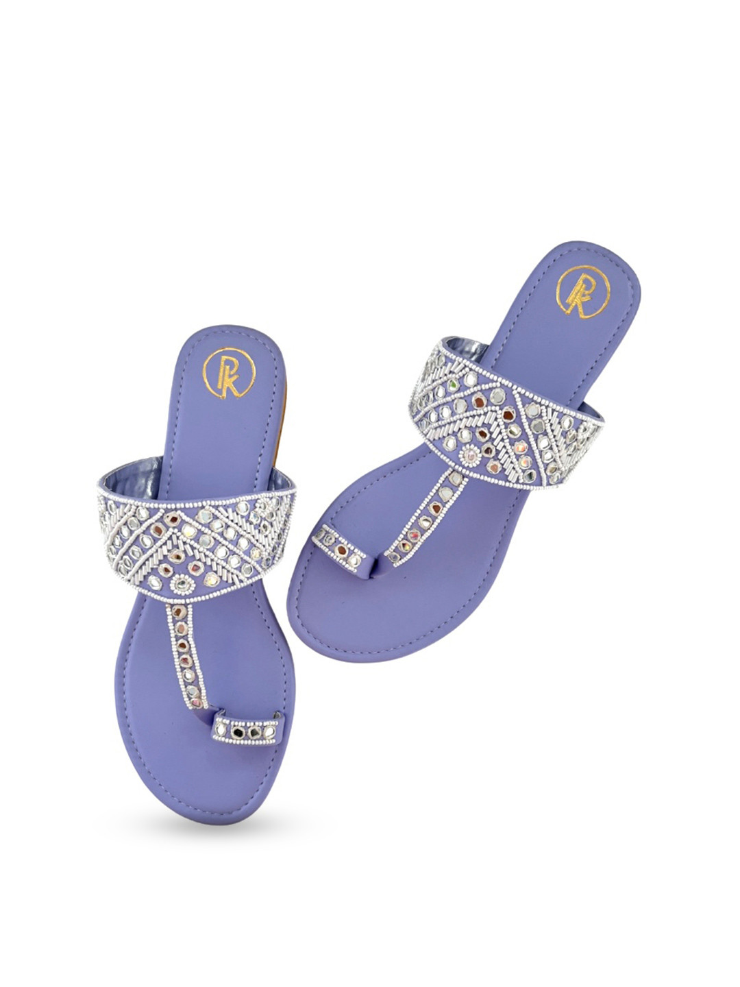 Preet Kaur Women Printed T-Strap Flats Flats