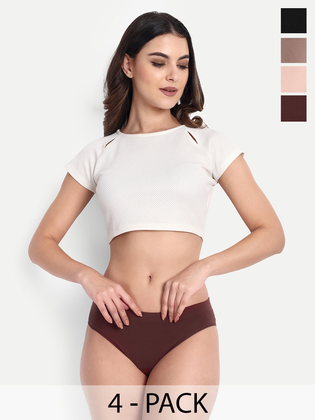 TOM & GEE  Pack Of 4 High Cut Briefs 017 PANTY - M