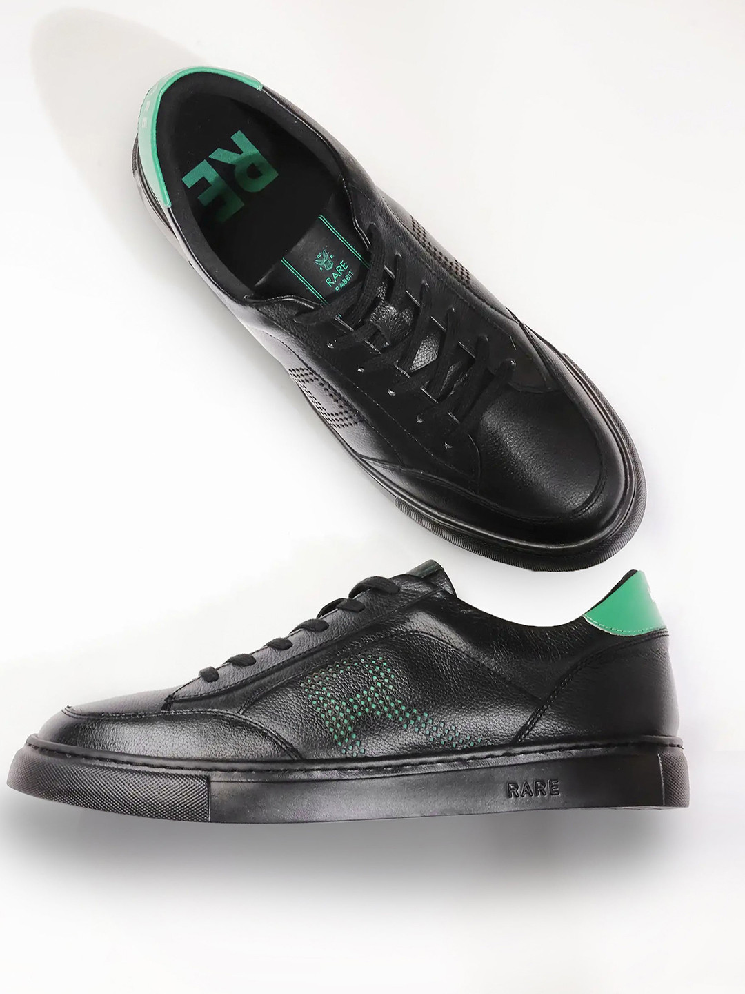 RARE RABBIT Men Lace-Up Leather Sneakers