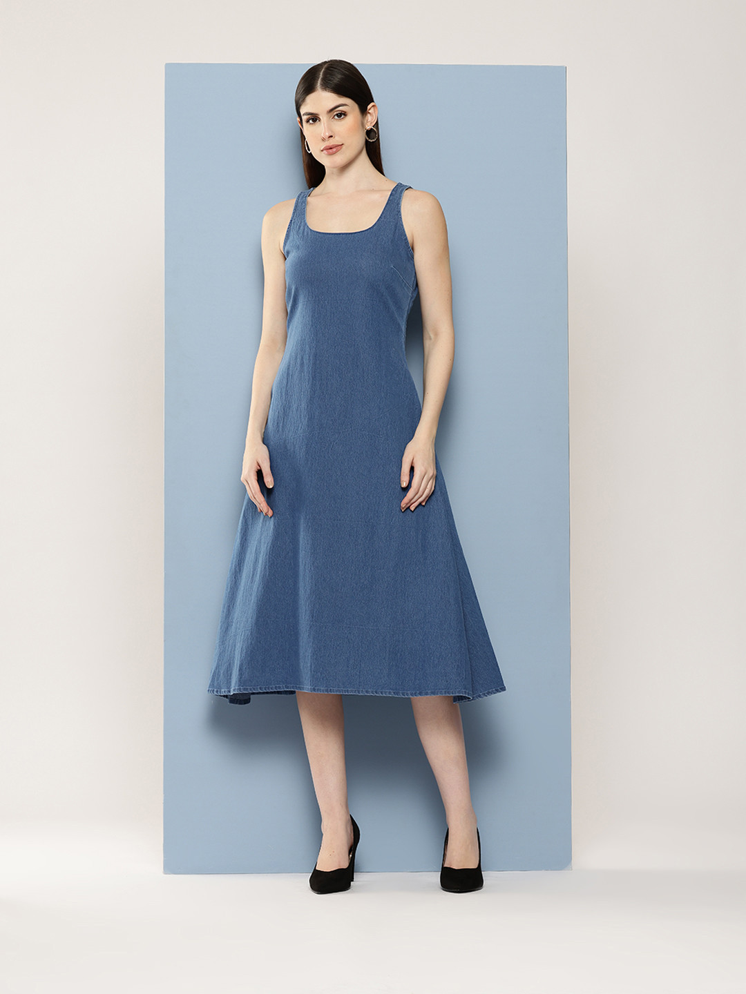 Chemistry Denim A-Line Midi Dress