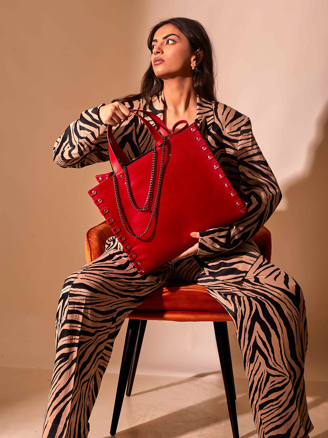 Oddcat Vegan Women Leather Structured  Globetrotter Tote Bag