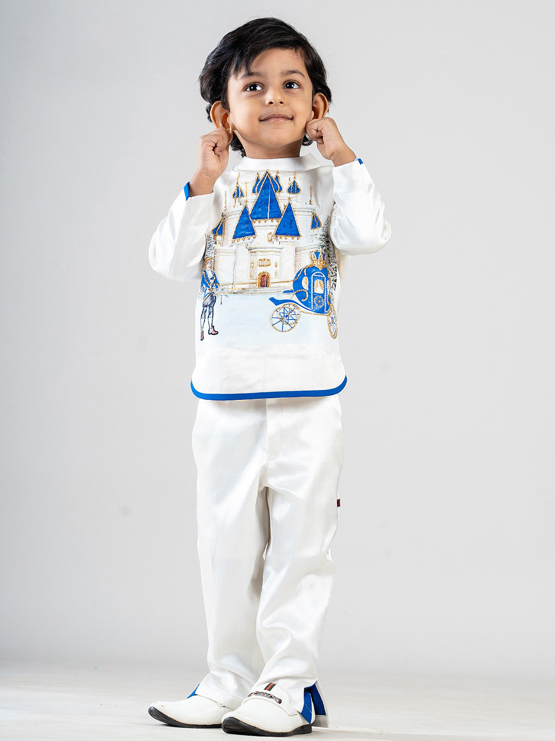 BAYA COUTURE Kids White Prince Set