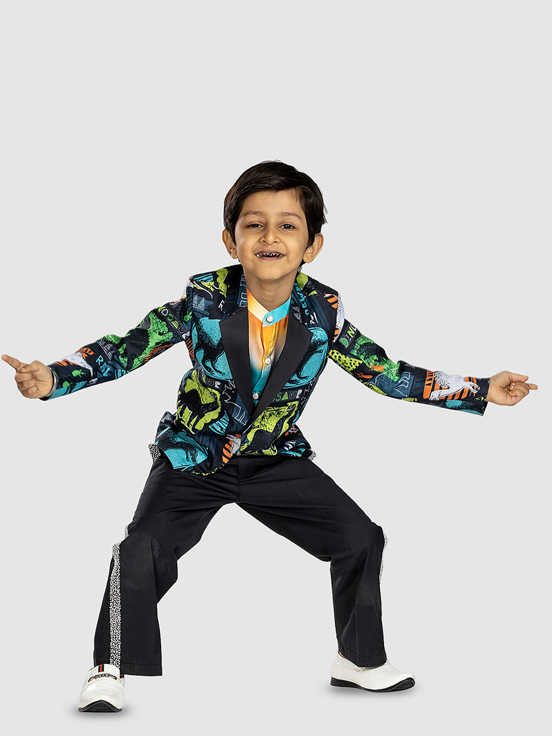 BAYA COUTURE Boys Dino Party Blazer Set