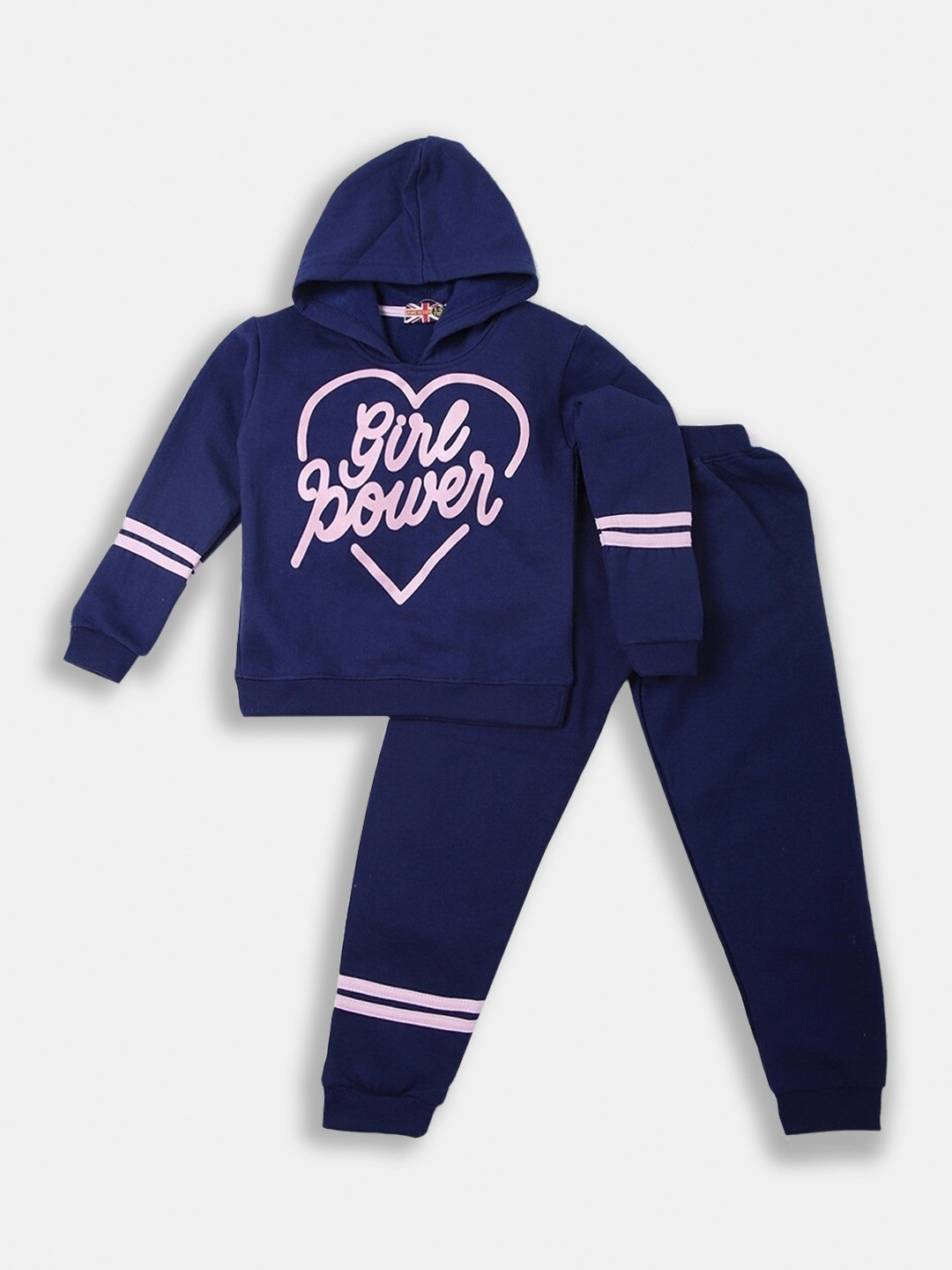 Here&Now X Game Begins Girls Printed Sweatshirt and Jogger