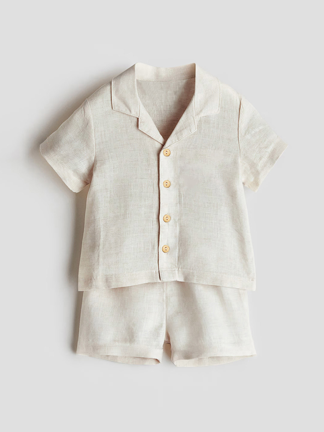 OMPAX Boys Short Sleeves Slubby Shirt With Short