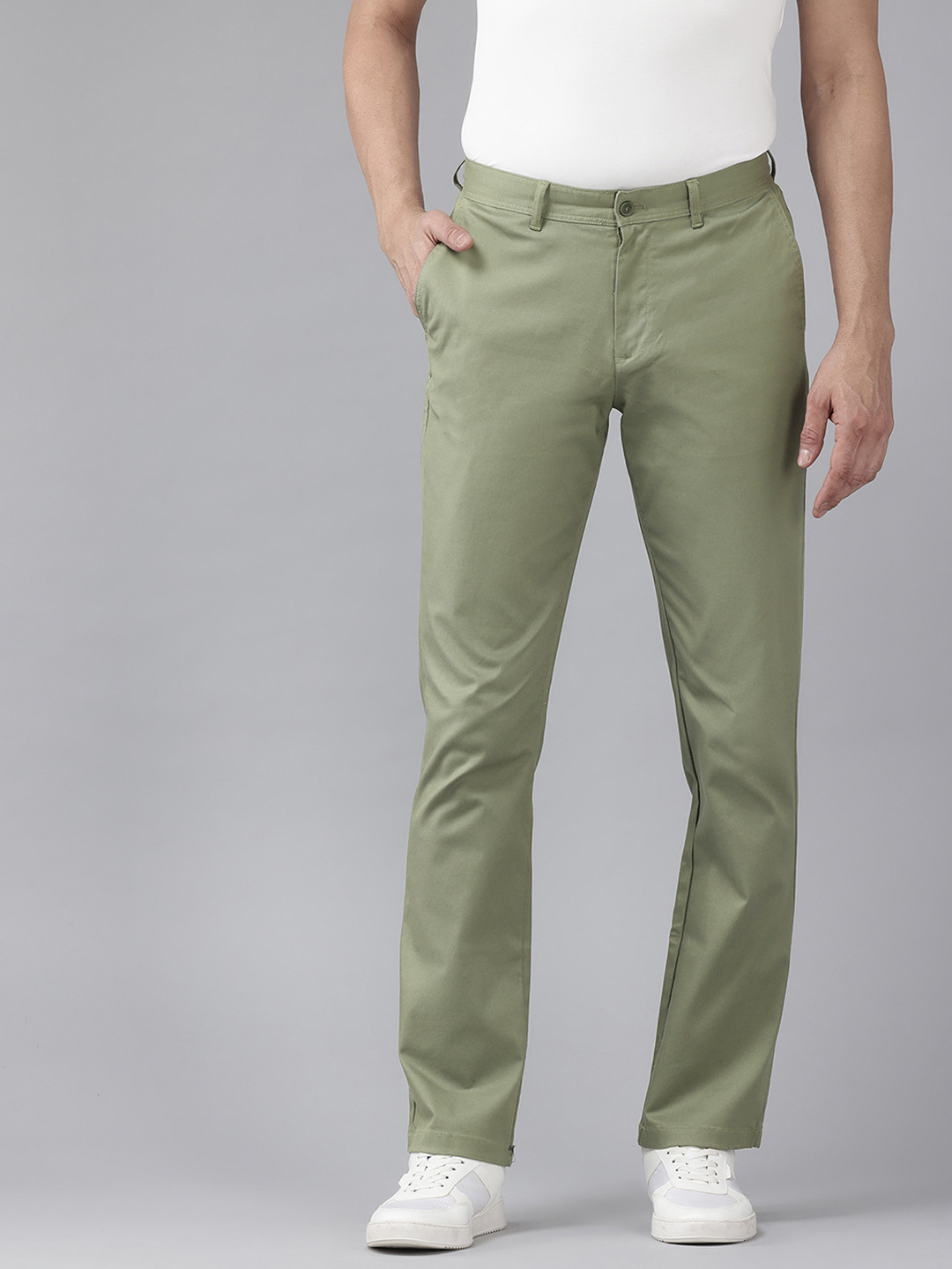 Blackberrys Men B-90 Mid-Rise Regular Fit Chinos