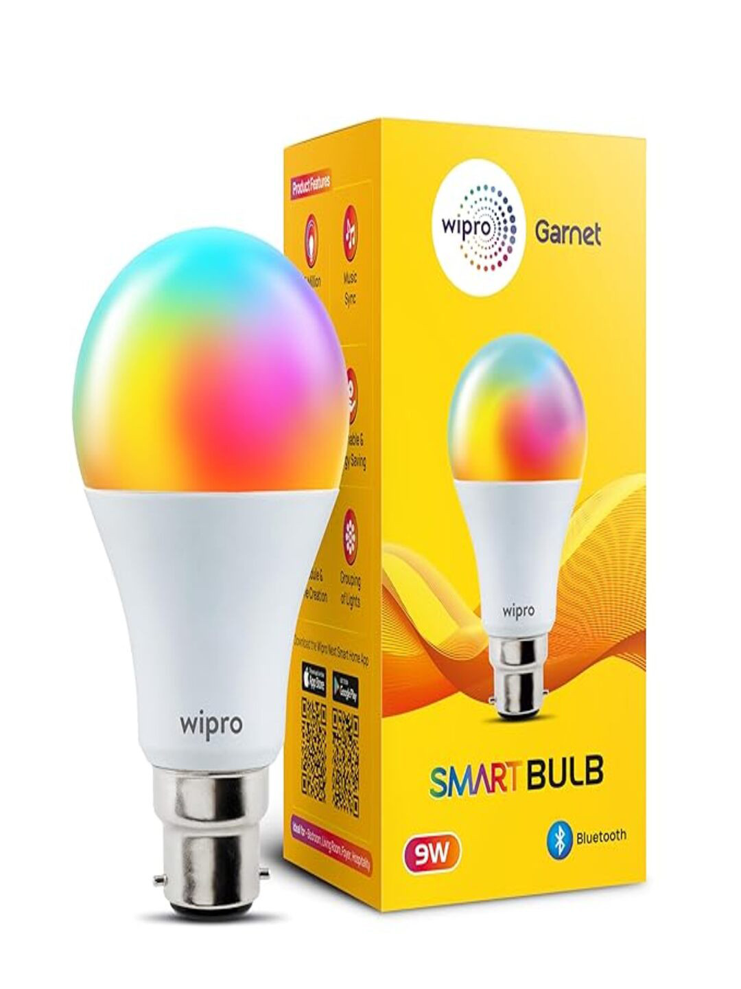 Wipro Bluetooth Enabled Smart Bulb - 9W