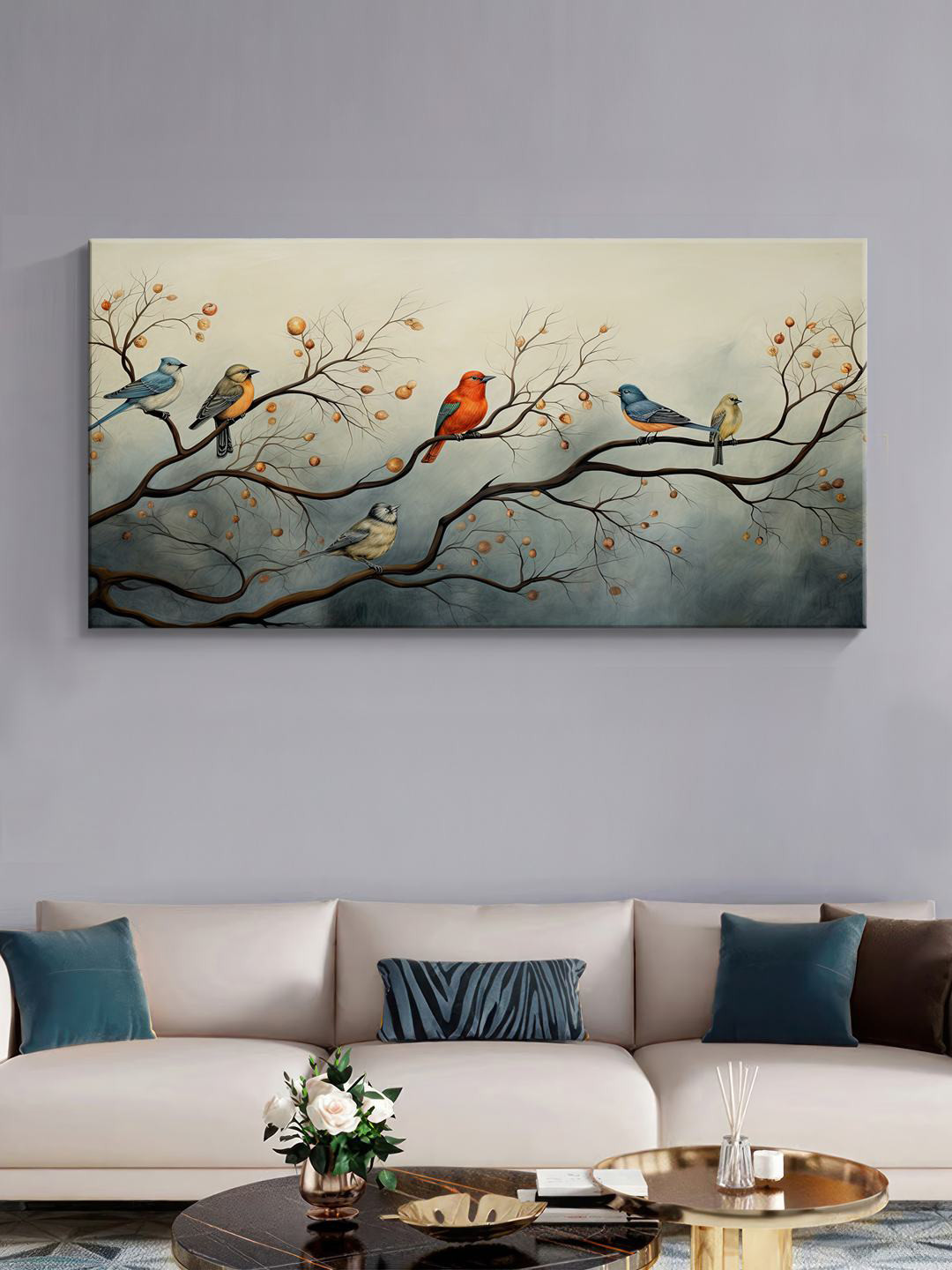 999Store Nature-Inspired Canvas Wall Rectangle Paintings Wall Art -48 x 24In