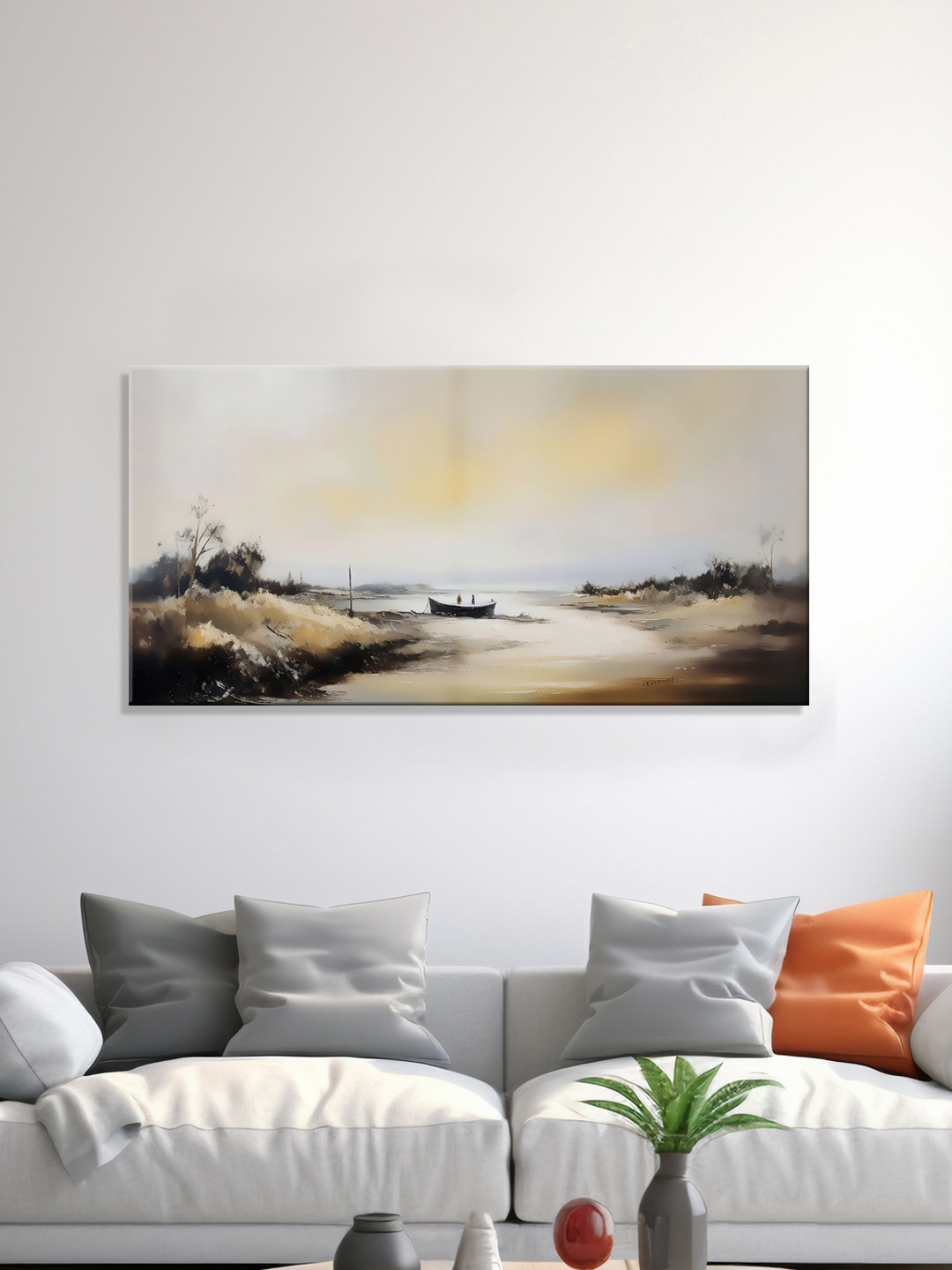 999Store White Canvas Wall Living Room Rectangle Potrait Paintings Wall Art -23 x 1.21In
