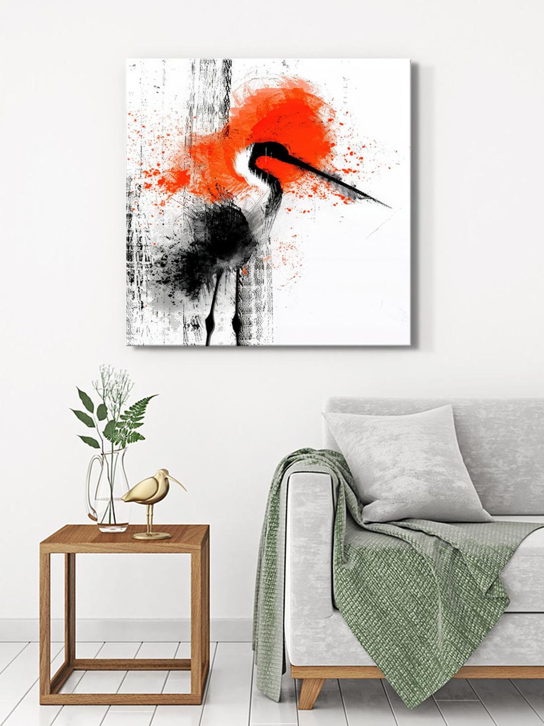999Store Bird Abstract Canvas Wall Square Paintings Wall Art - 36x36In