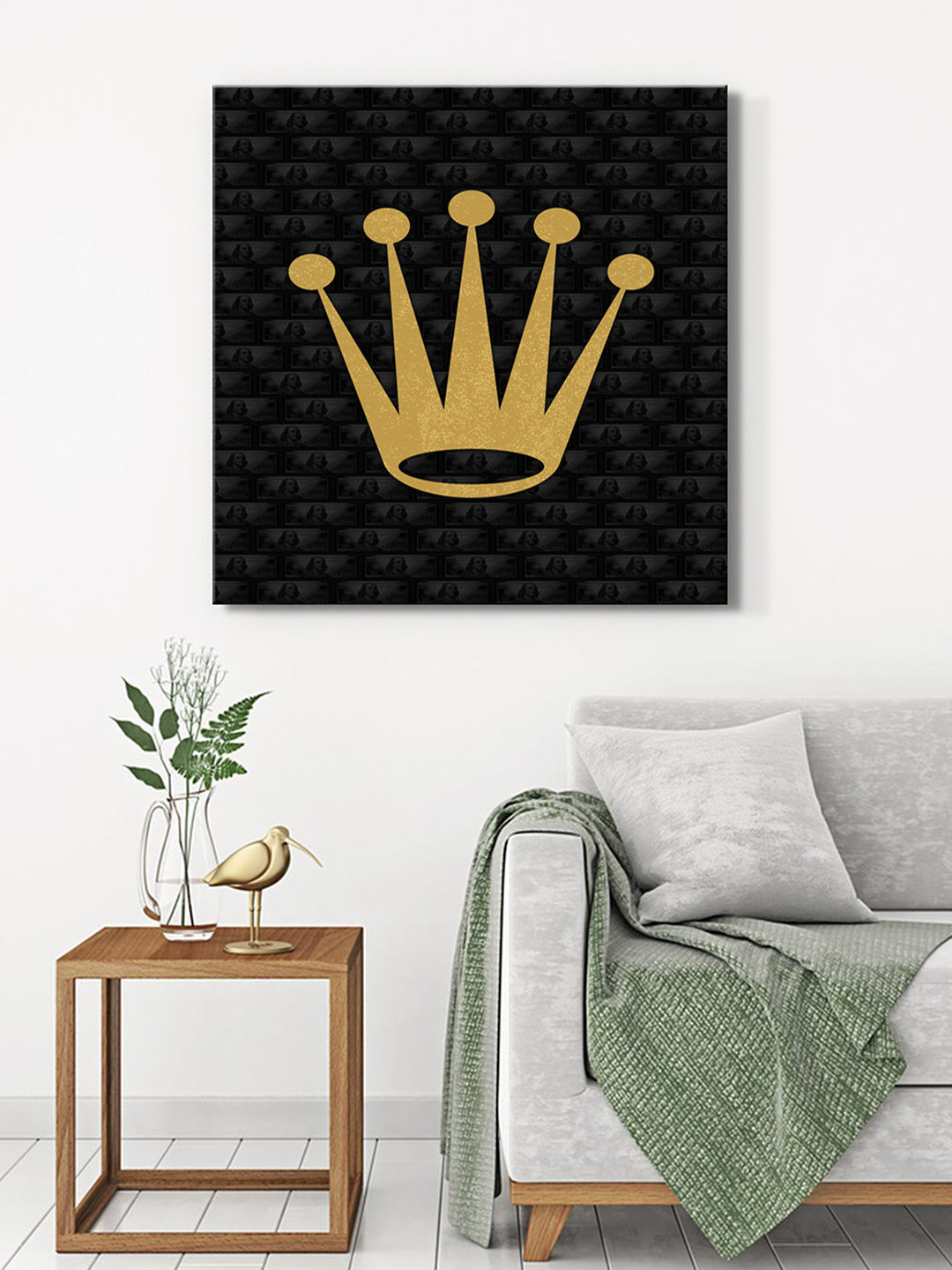 999Store Crown Painting Canvas 2 Pcs Wall Square Paintings Wall Art - 36x36In