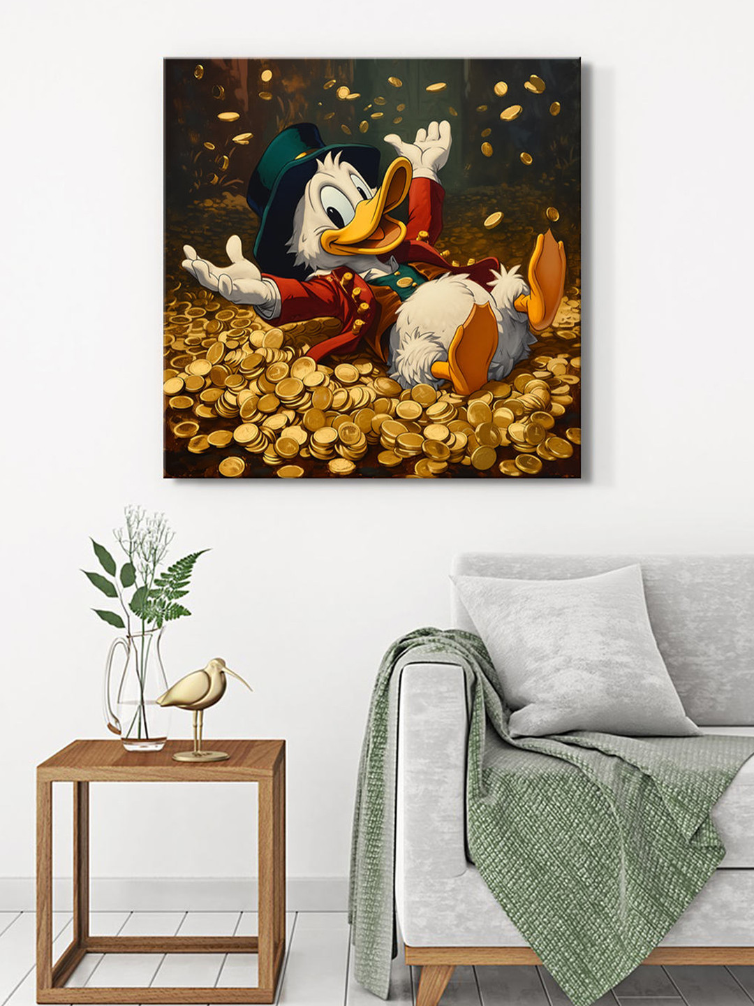 999Store Scrooge Mcduck Canvas Wall Square Paintings Wall Art - 36x36In