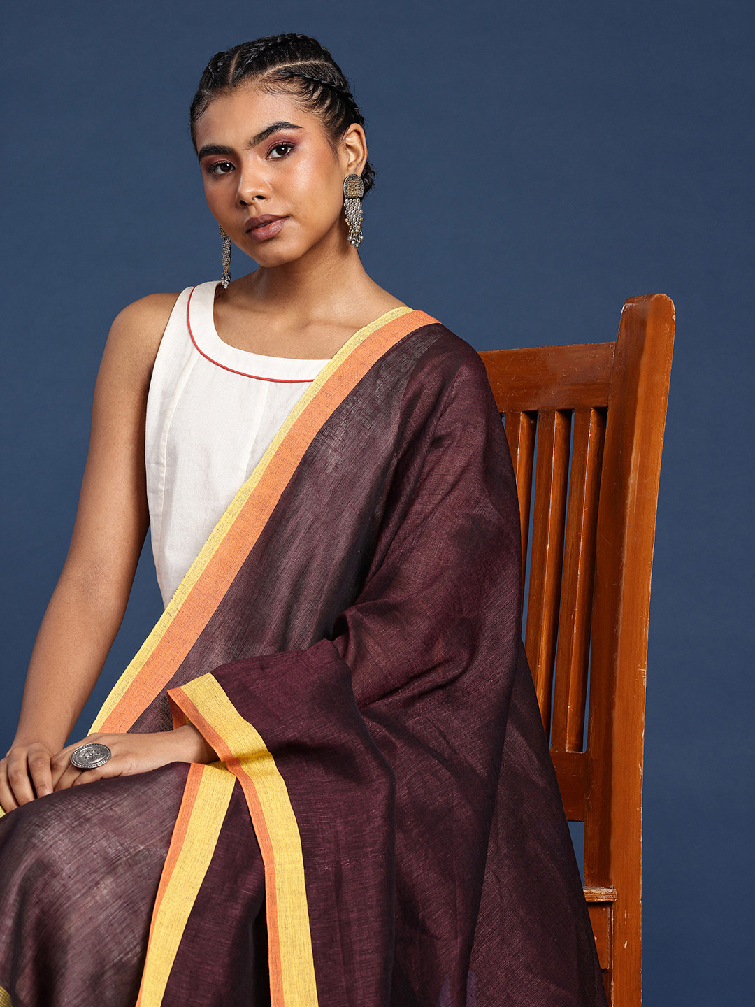 Taavi Cotton & Linen Blended Dupatta