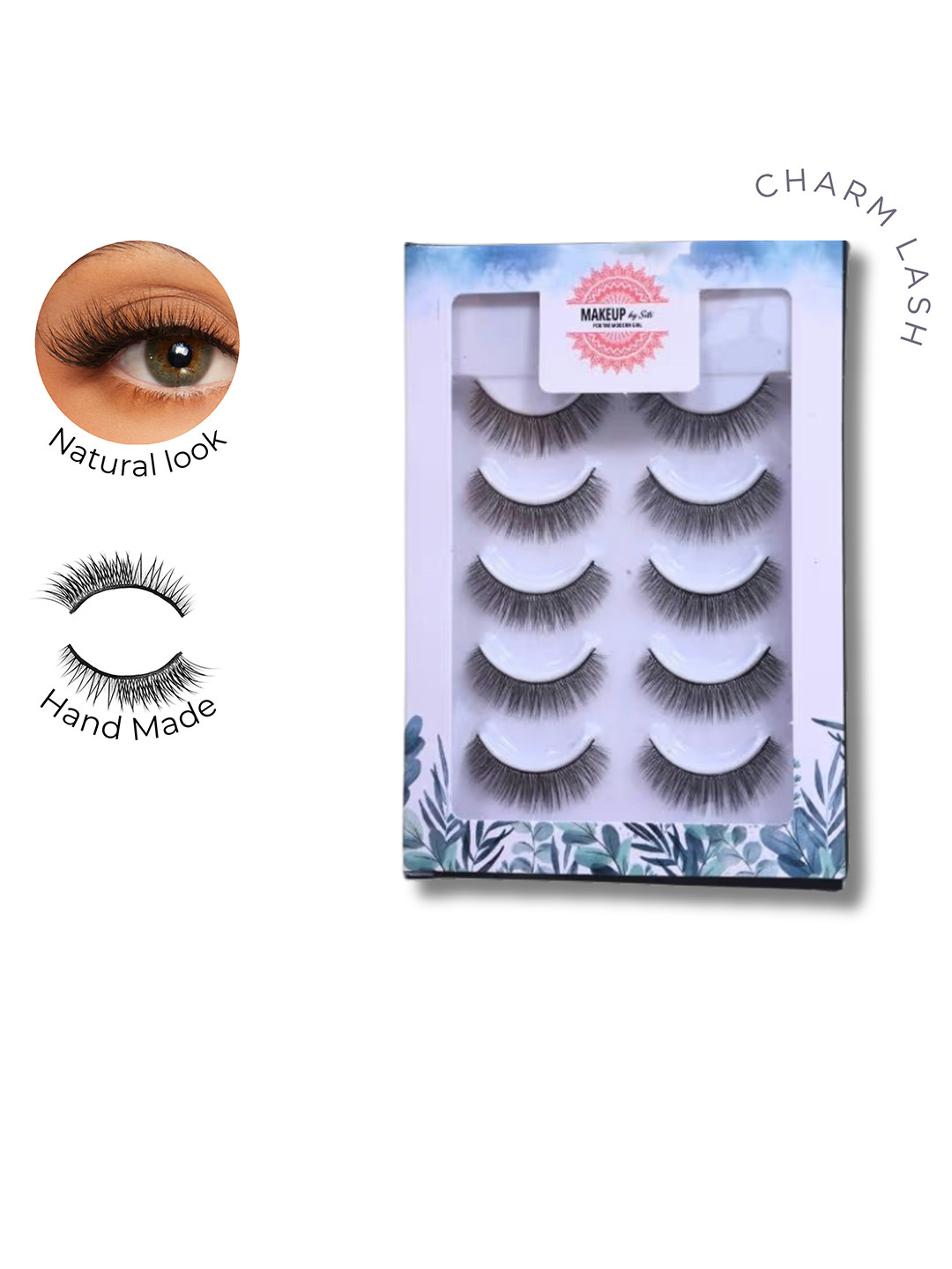 Makeup By Siti Set Of 5 CharmLash 3D Natural & False High Volume Eyelashes - Black