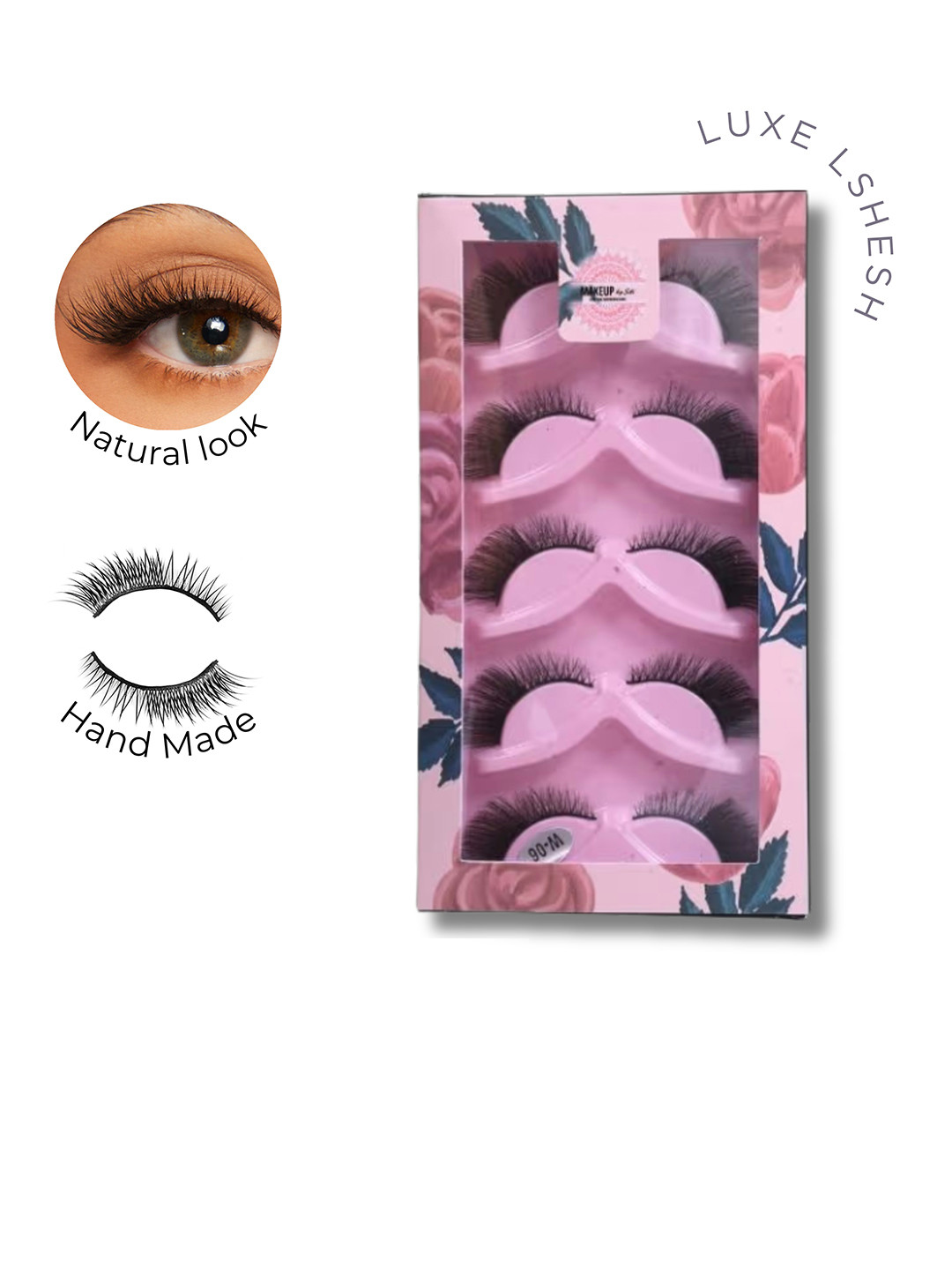 Makeup By Siti Set Of 5 LuxeLshesh 3D Natural False Eyelashes - Black