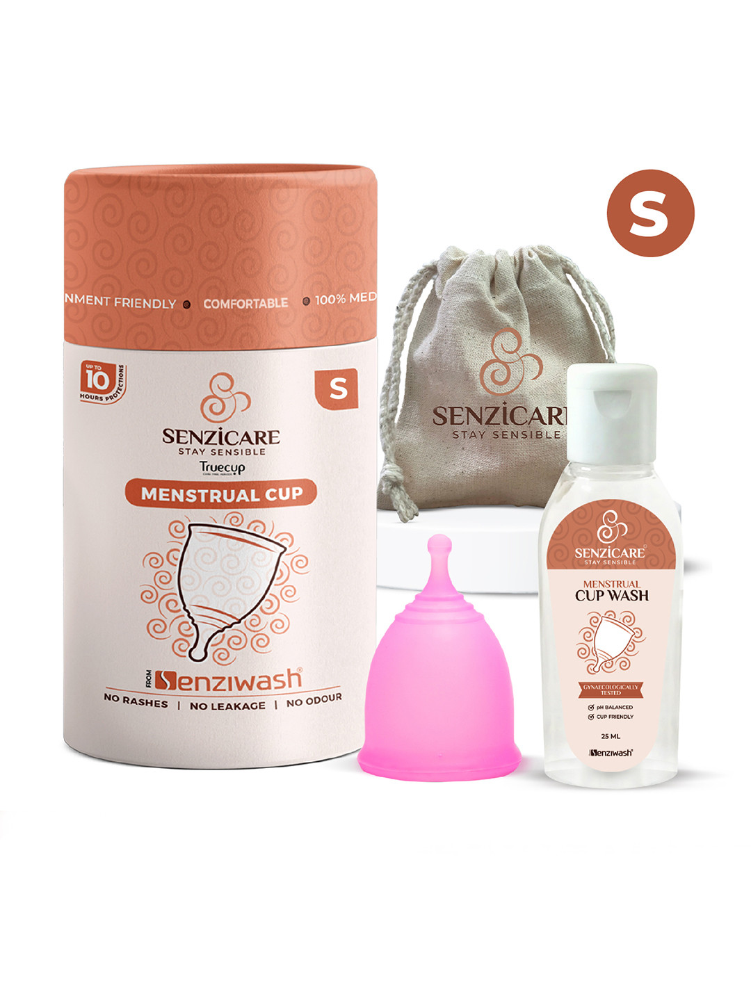 Senzicare Truecup Reusable Mensural Cup With Cup Wash -S