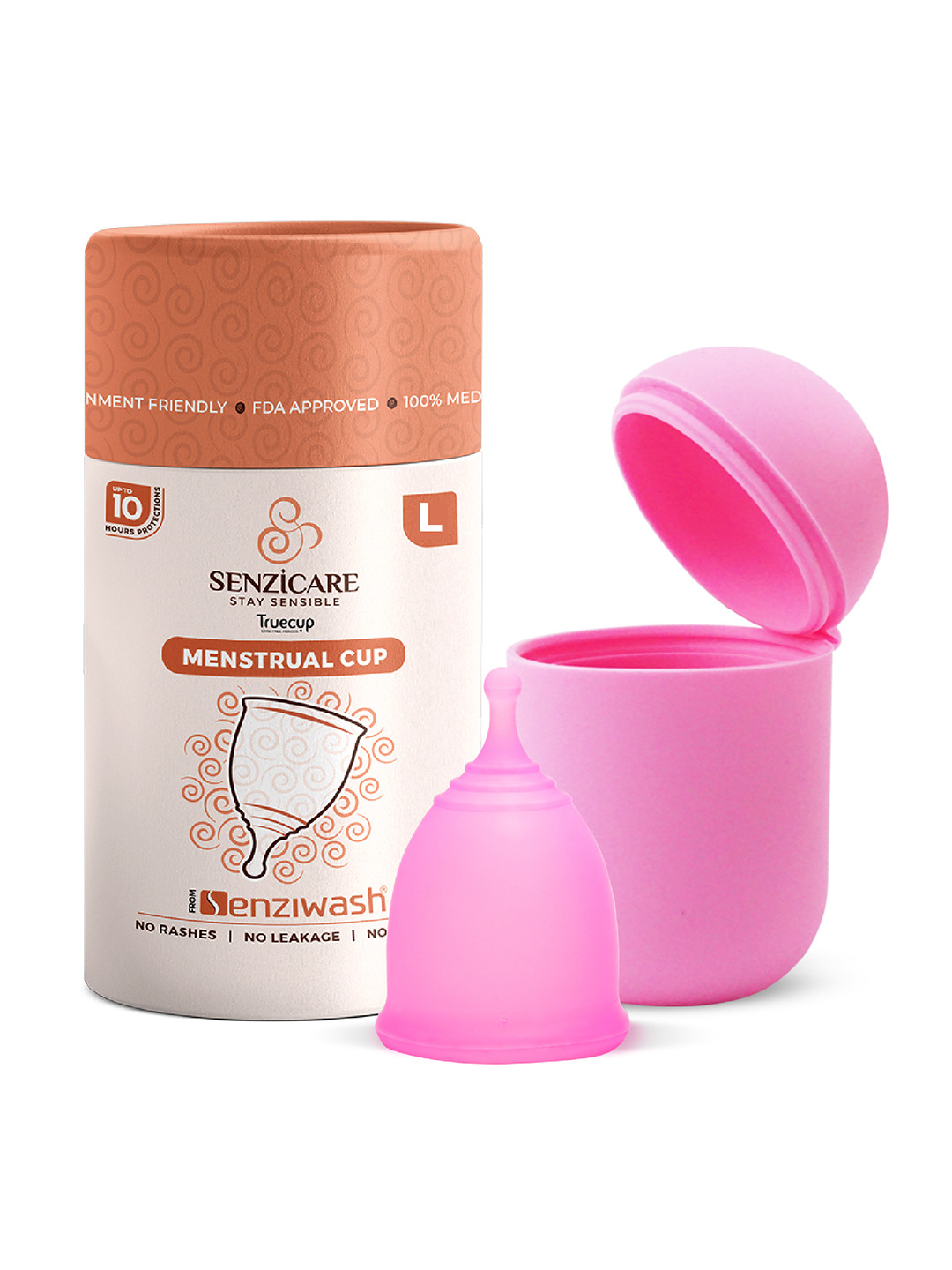 Senzicare Truecup Reusable Mensural Cup With Sterilizer Case -L