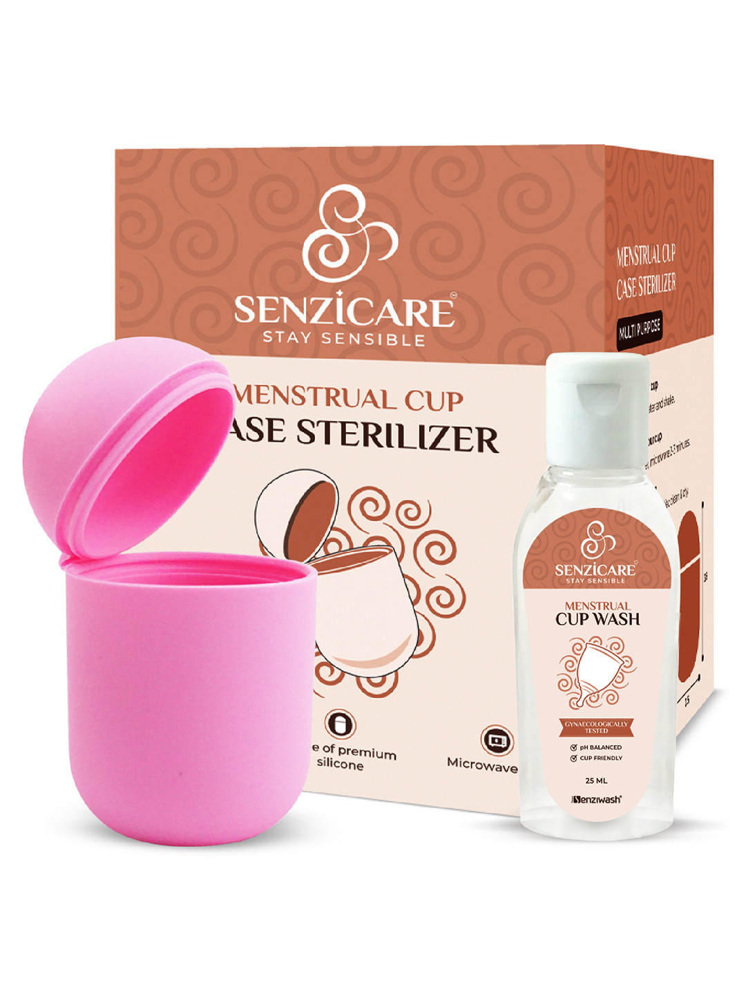 Senzicare Set Of 2 Sterilizer & Menstural Cup Wash-25ml