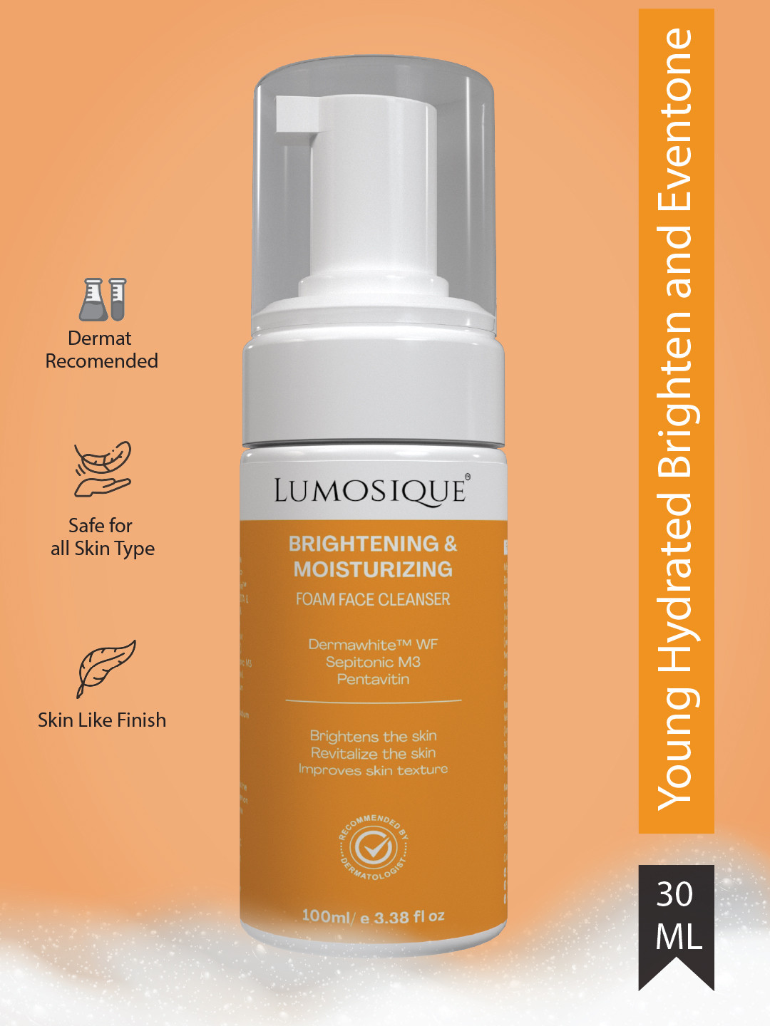LUMOSIQUE Brightening & Moisturizing Foam Face Cleanser-100gm