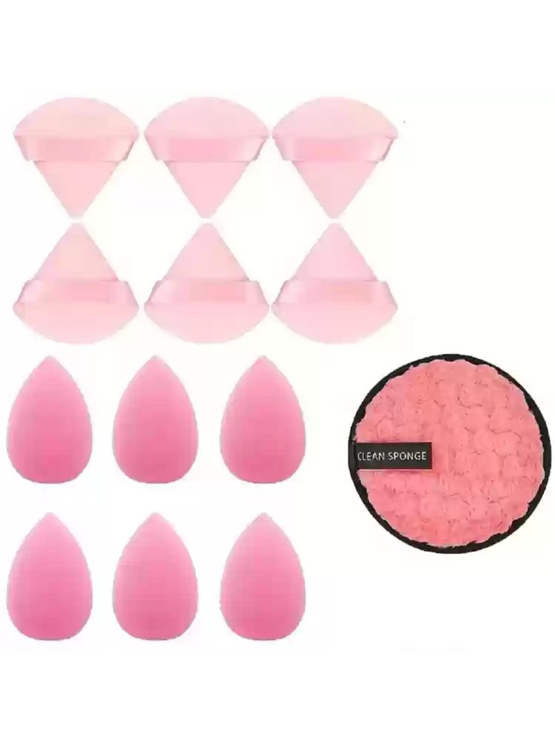 Facejewel 6 Pizza & 6 Makeup Blender With Makeup Remover Pad